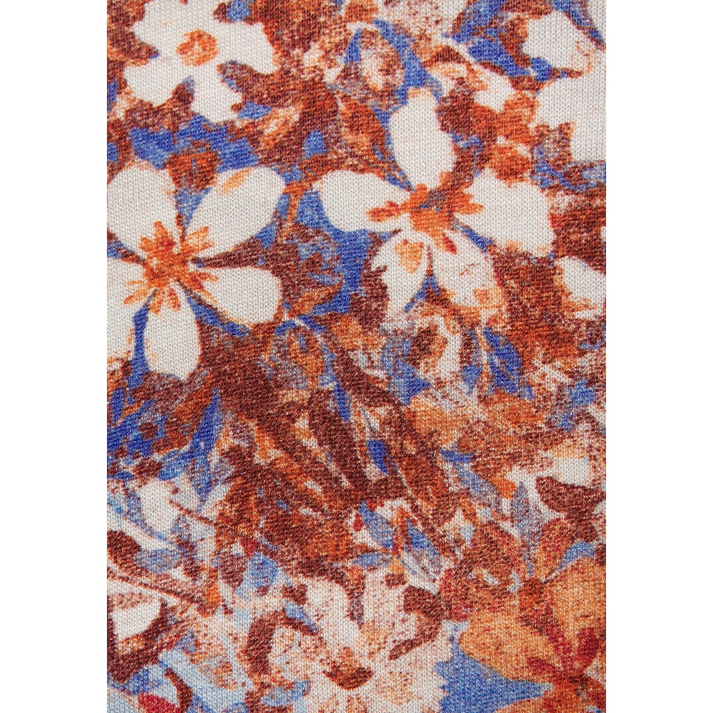 Buffalo Maxikleid, mit asymmetrisch fallendem Saum, Sommerkleid mit Alloverprint