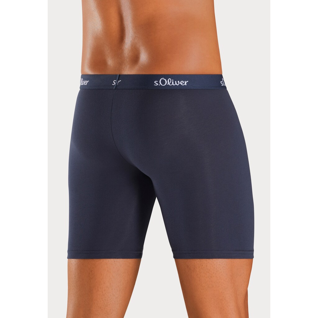 s.Oliver Boxer »Boxershorts für Herren«, (Packung, 3 St.), mit längerem Bein