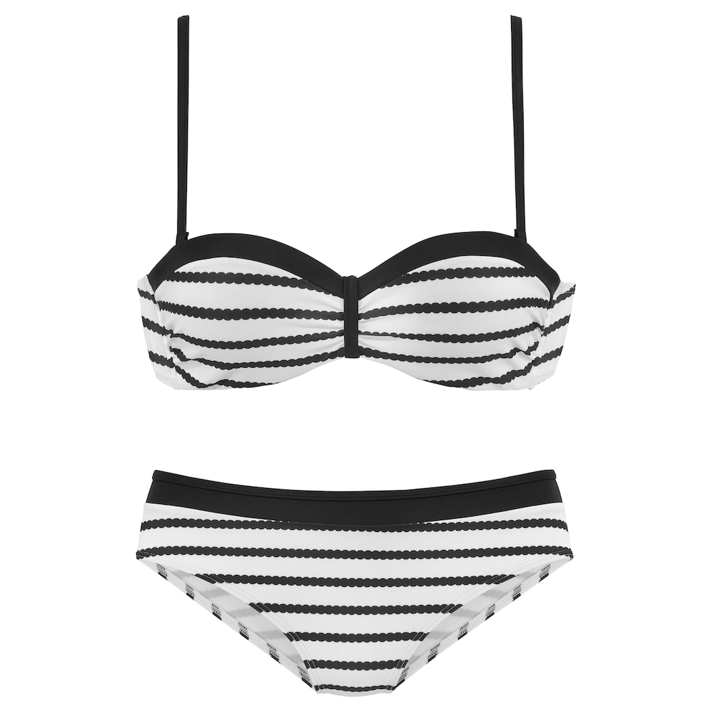 LASCANA Bügel-Bandeau-Bikini, mit Trägervarianten