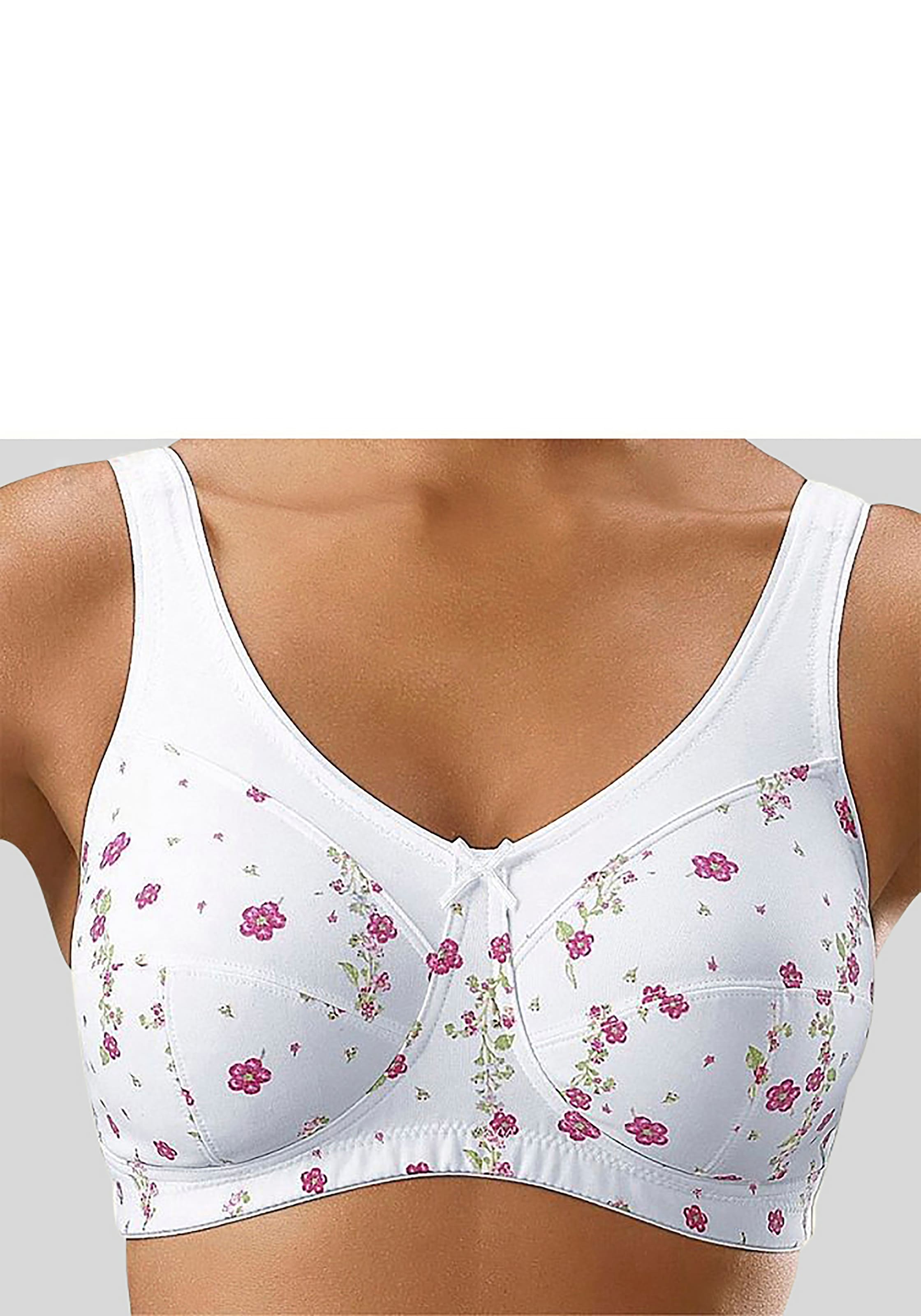 petite fleur Entlastungs-BH Packung, 2 Stück,  ohne Bügel, mit breiteren Trägern– ideal für grosse Grössen