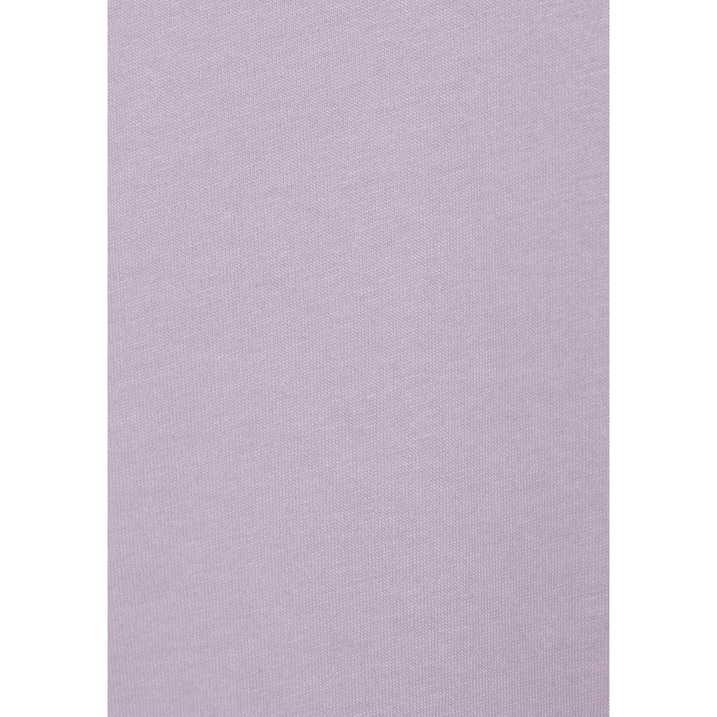 LASCANA Kurzarmshirt »mit glitzernem Strass-Design am Arm«, aus weicher Baumwoll-Qualität