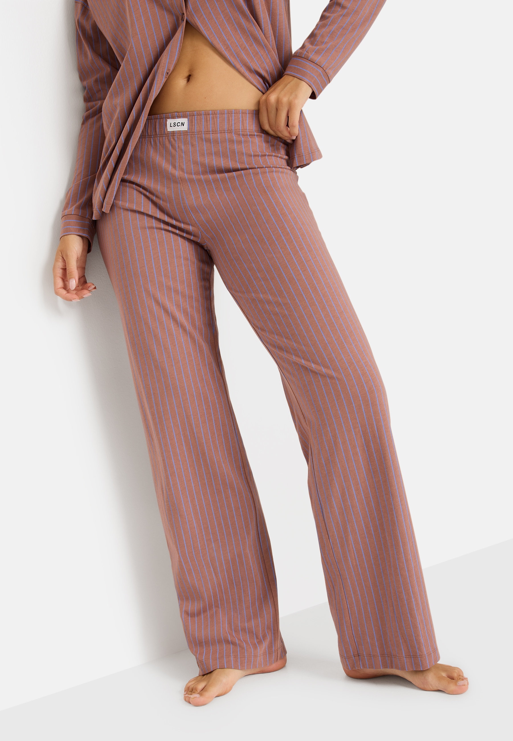 LSCN by LASCANA Pantalon de pyjama  avec jambe large