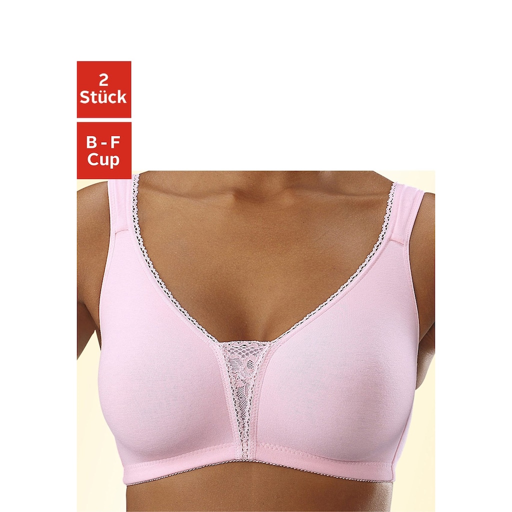 petite fleur Soft-BH, ohne Bügel mit Spitzen-Details