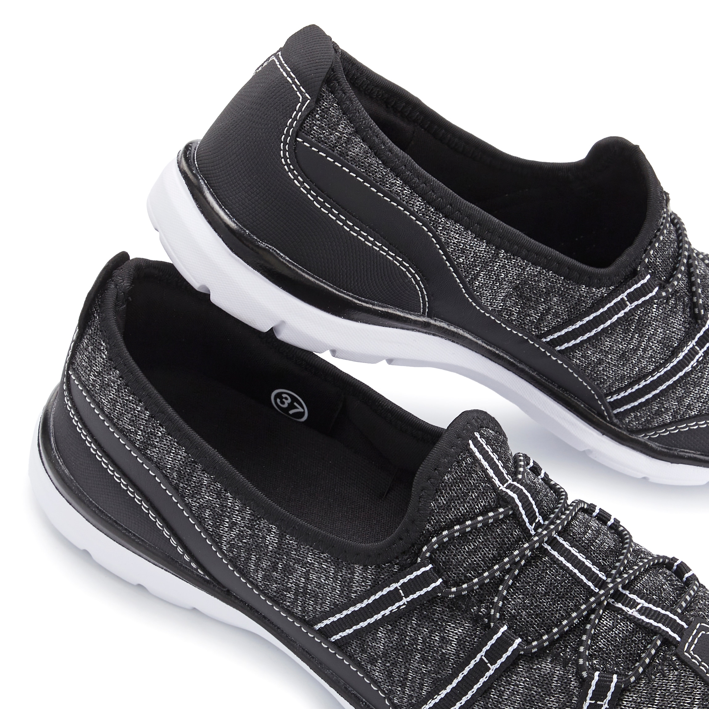 LASCANA Sneaker »Halbschuh, Freizeitschuh, Slipper,«, zum Reinschlüpfen mit elastischen Schnürbändern VEGAN