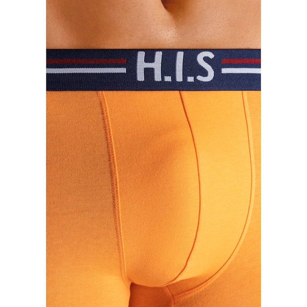 H.I.S Boxer »Boxershorts für Herren«, (Packung, 5 St.), mit Streifen und Markenlogo im Bund