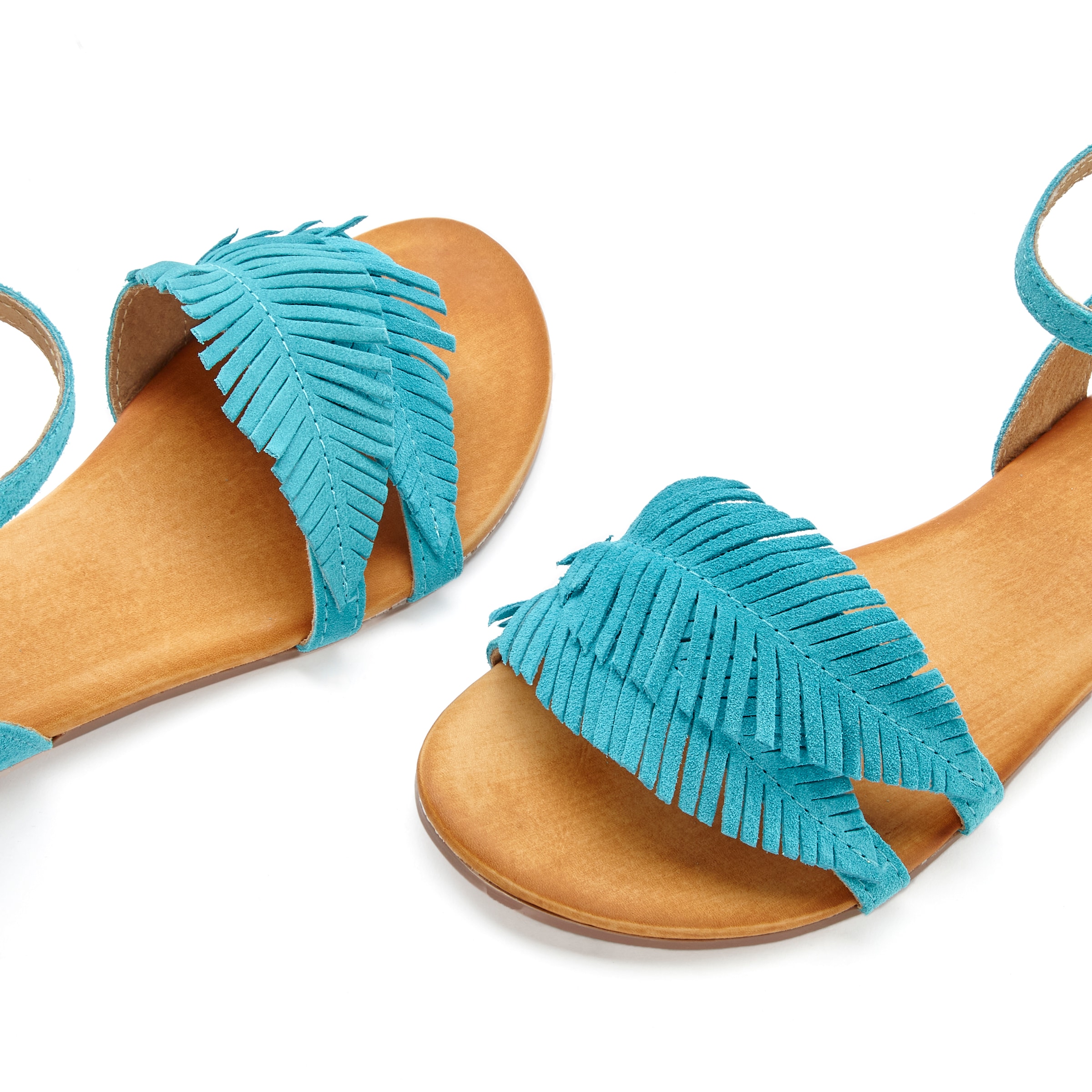 LASCANA Sandale »Sommerschuh«, Sandalette, Sommerschuh aus Leder mit modischen Fransen