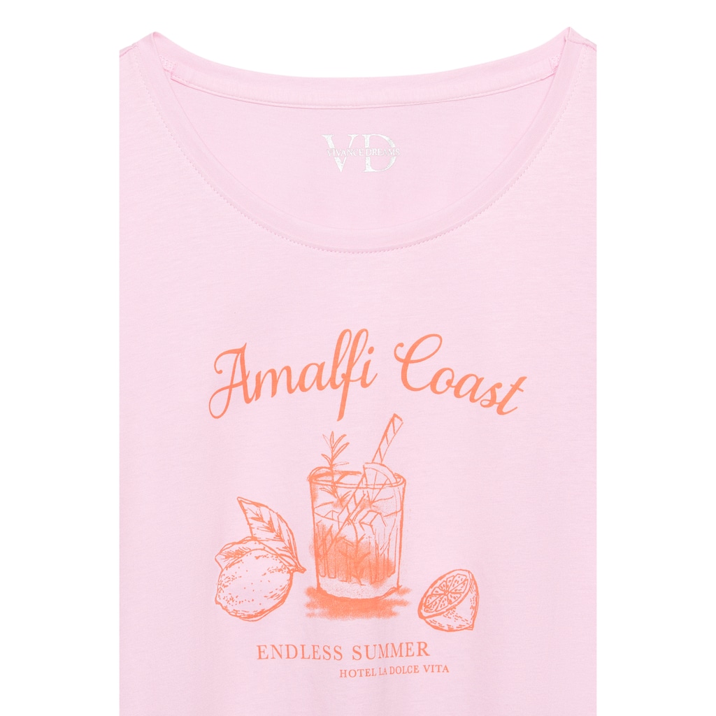 Vivance Dreams Sleepshirt, mit zart skizziertem Frontdruck