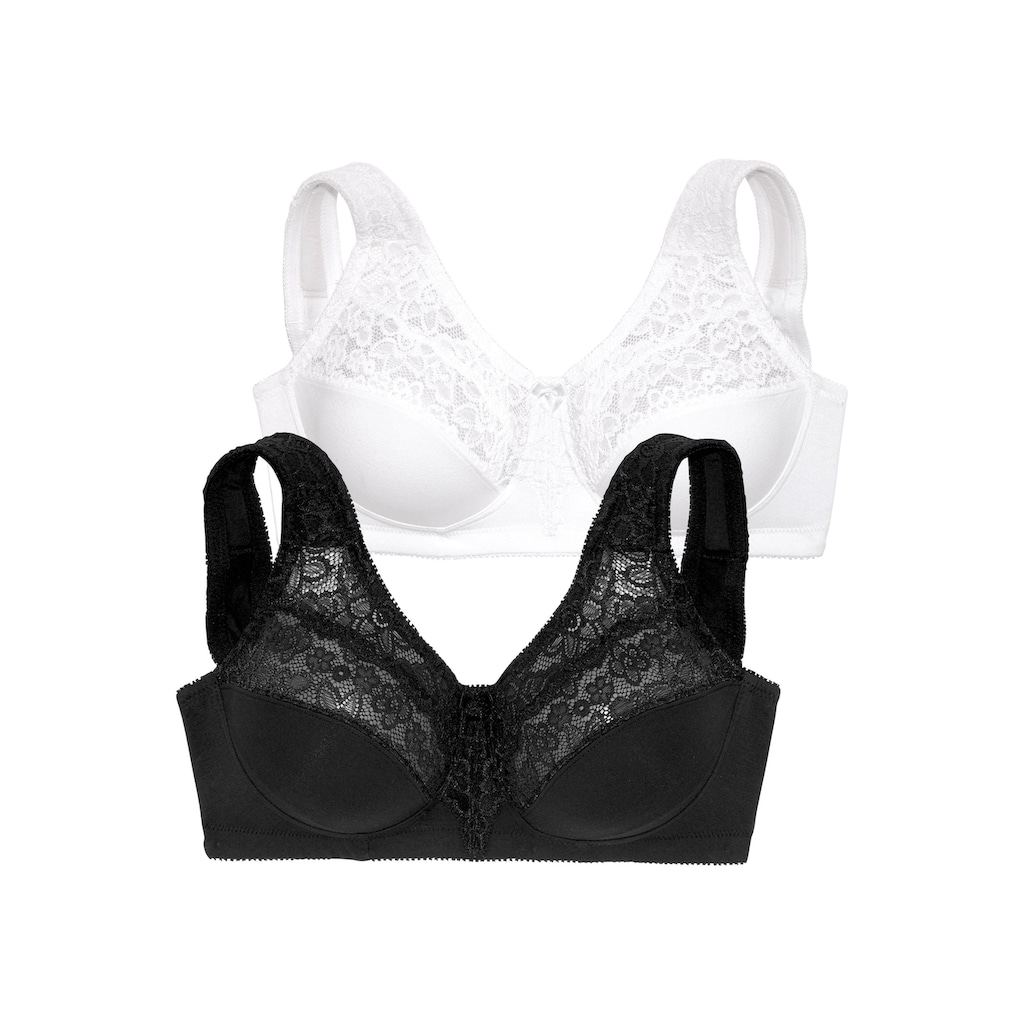 petite fleur Entlastungs-BH, ohne Bügel, mit eleganter Spitze, Basic Dessous