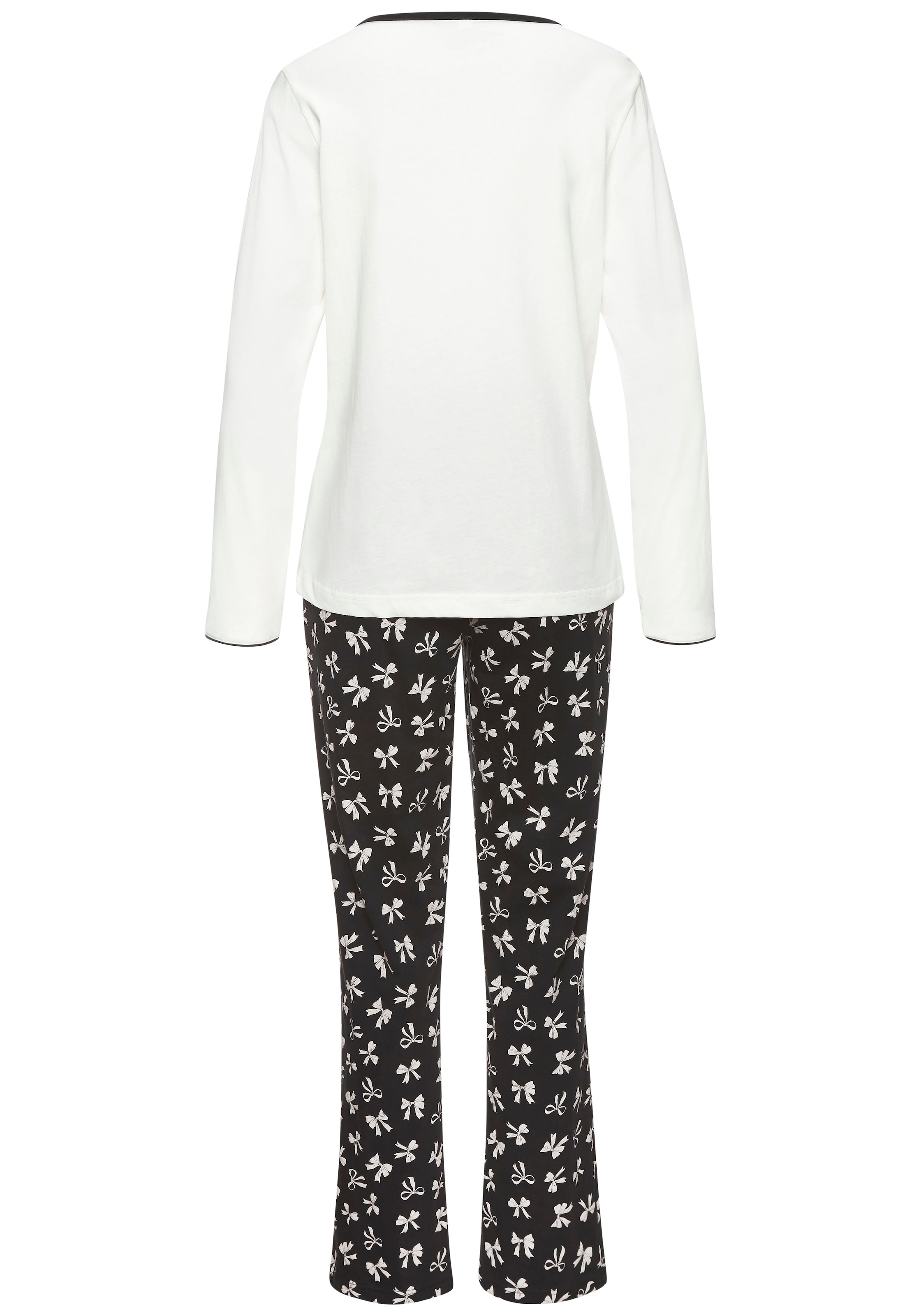 Vivance Dreams Pyjama Set, 2 tlg. mit süssem Schleifenmuster