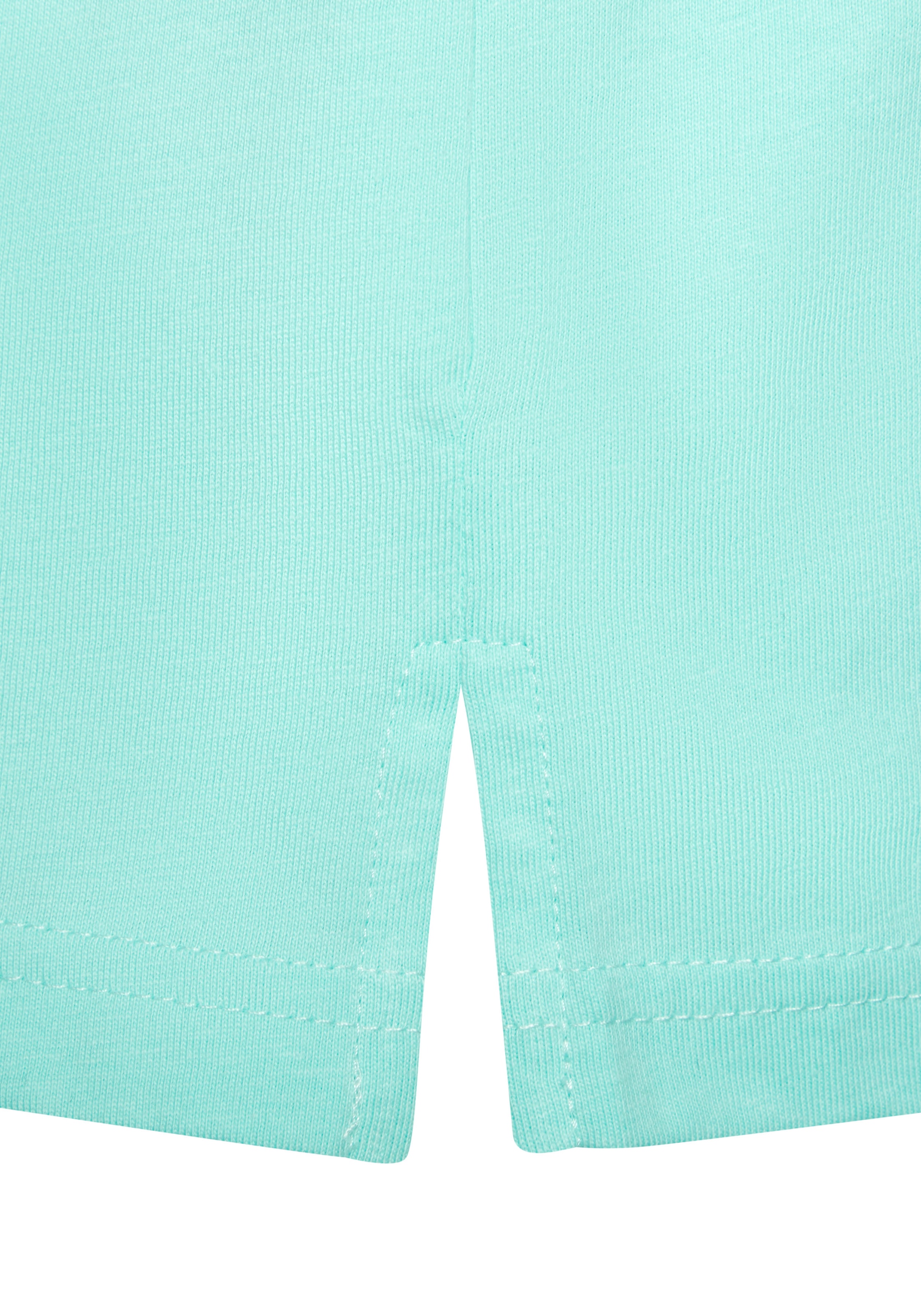 Beachtime T-Shirt »mit modischem Schlitz am Saum«, aus hochwertiger Baumwoll-Qualität