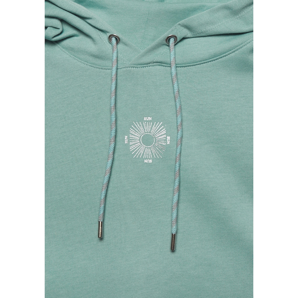 Buffalo Hoodie, Kapuzensweatshirt mit grossem Rückenprint- mit Glanz-Effekt, Loungewear