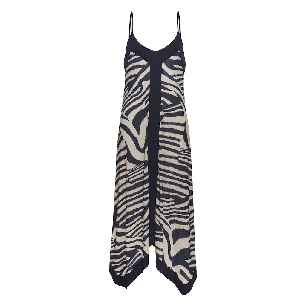 LASCANA Maxikleid, mit asymmetrischem Saum, Sommerkleid, Animalprint, modisch