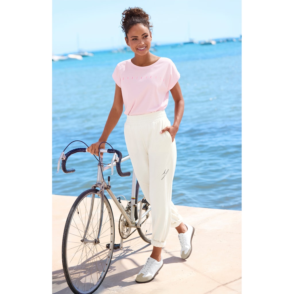 Venice Beach Sweathose, mit kleinem Logo-Foliendruck