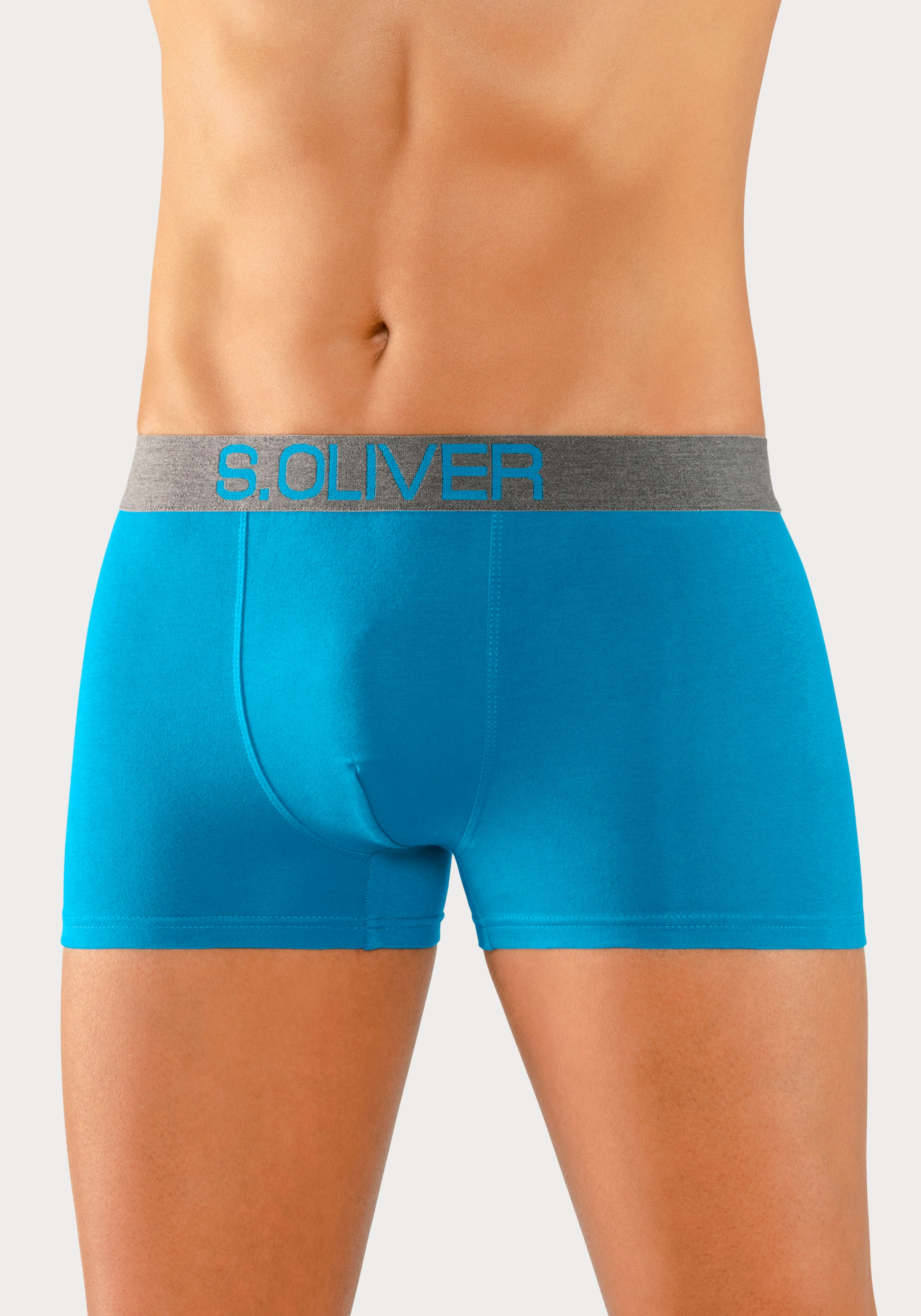 s.Oliver Boxer »Boxershorts für Herren«, (Packung, 4 St.), mit kontrastfarbenem Webbund