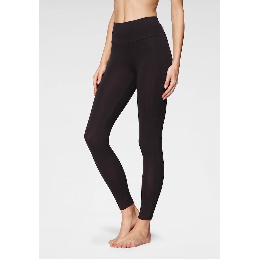LASCANA Leggings, mit breitem Bündchen