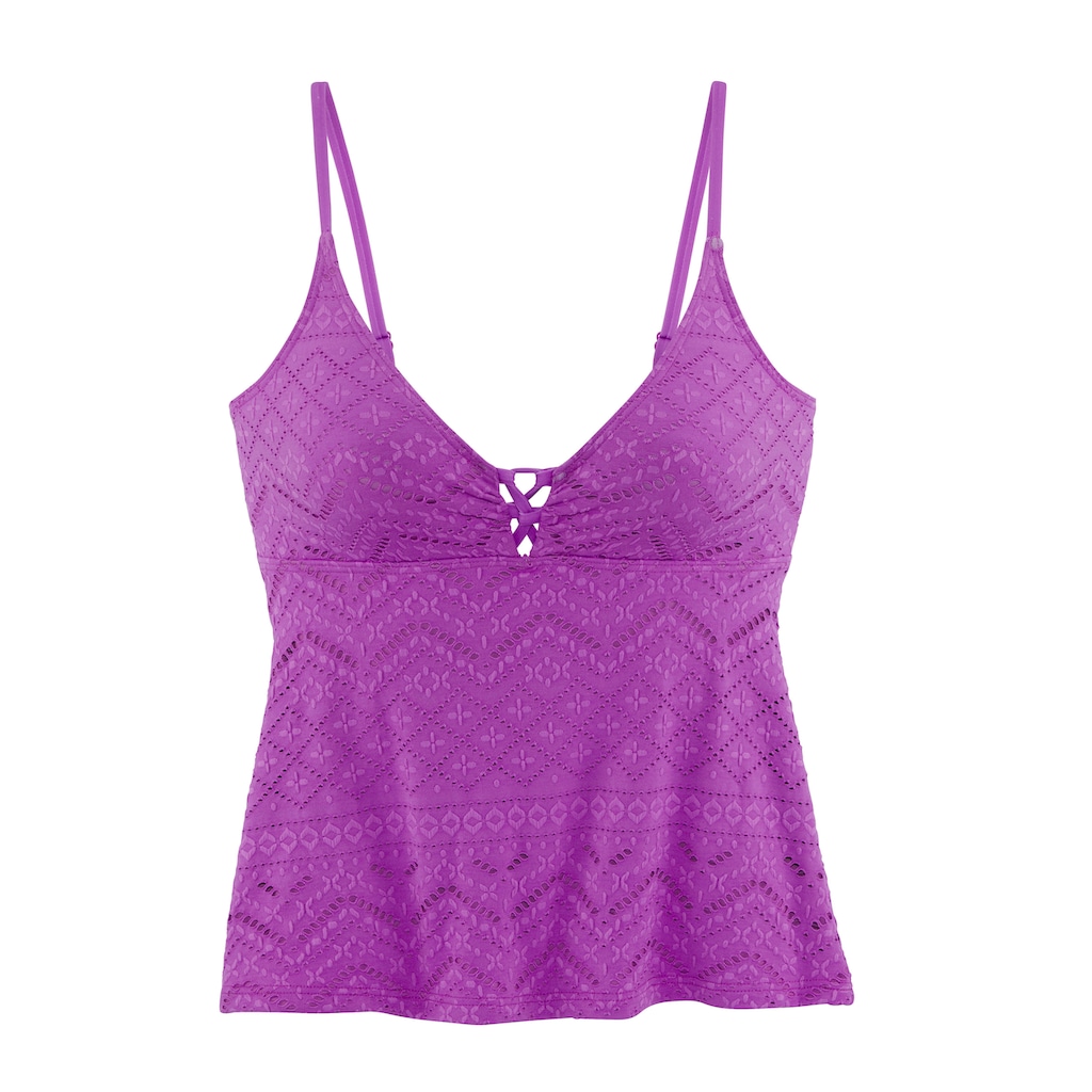 LASCANA Tankini-Top »Omara«, mit Lochstickerei