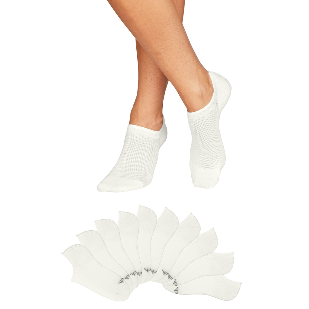 Bench. Sneakersocken, (Packung, 10 Paar), mit Pikeestruktur