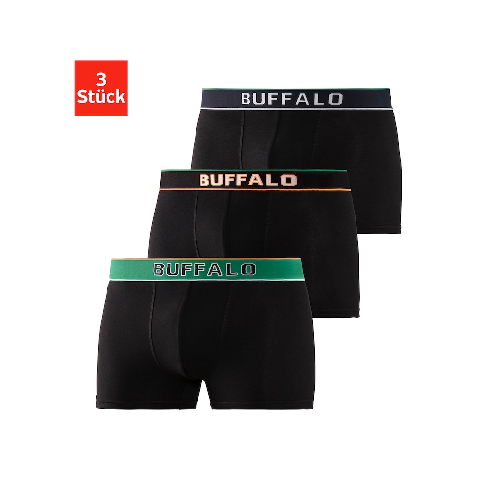 Buffalo Boxer »Boxershorts für Herren«, (Packung, 3 St.), aus Baumwoll-Mix