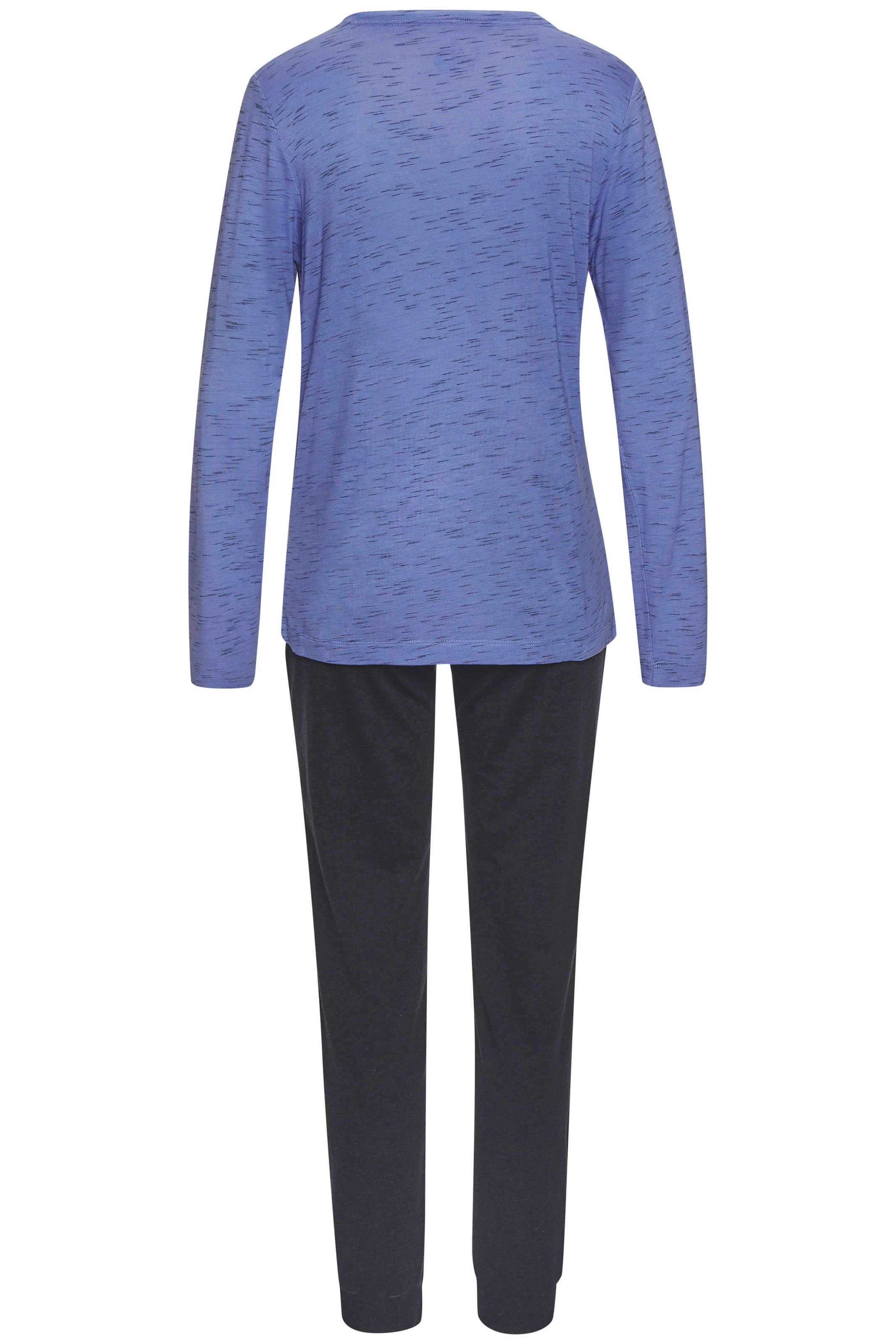 Vivance Dreams Pyjama, (2 tlg.), mit schönem Melangeeffekt