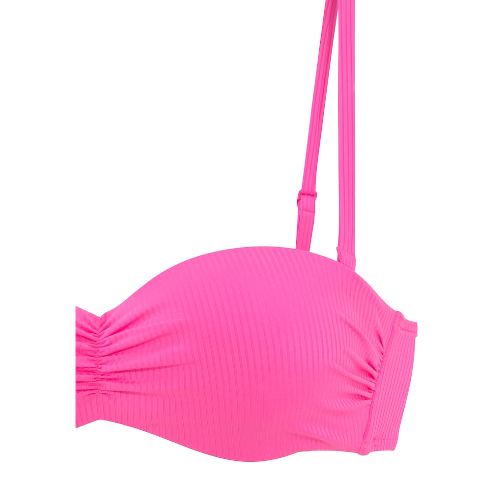 Venice Beach Bandeau-Bikini-Top »Lucky«, aus gerippter Strukturware