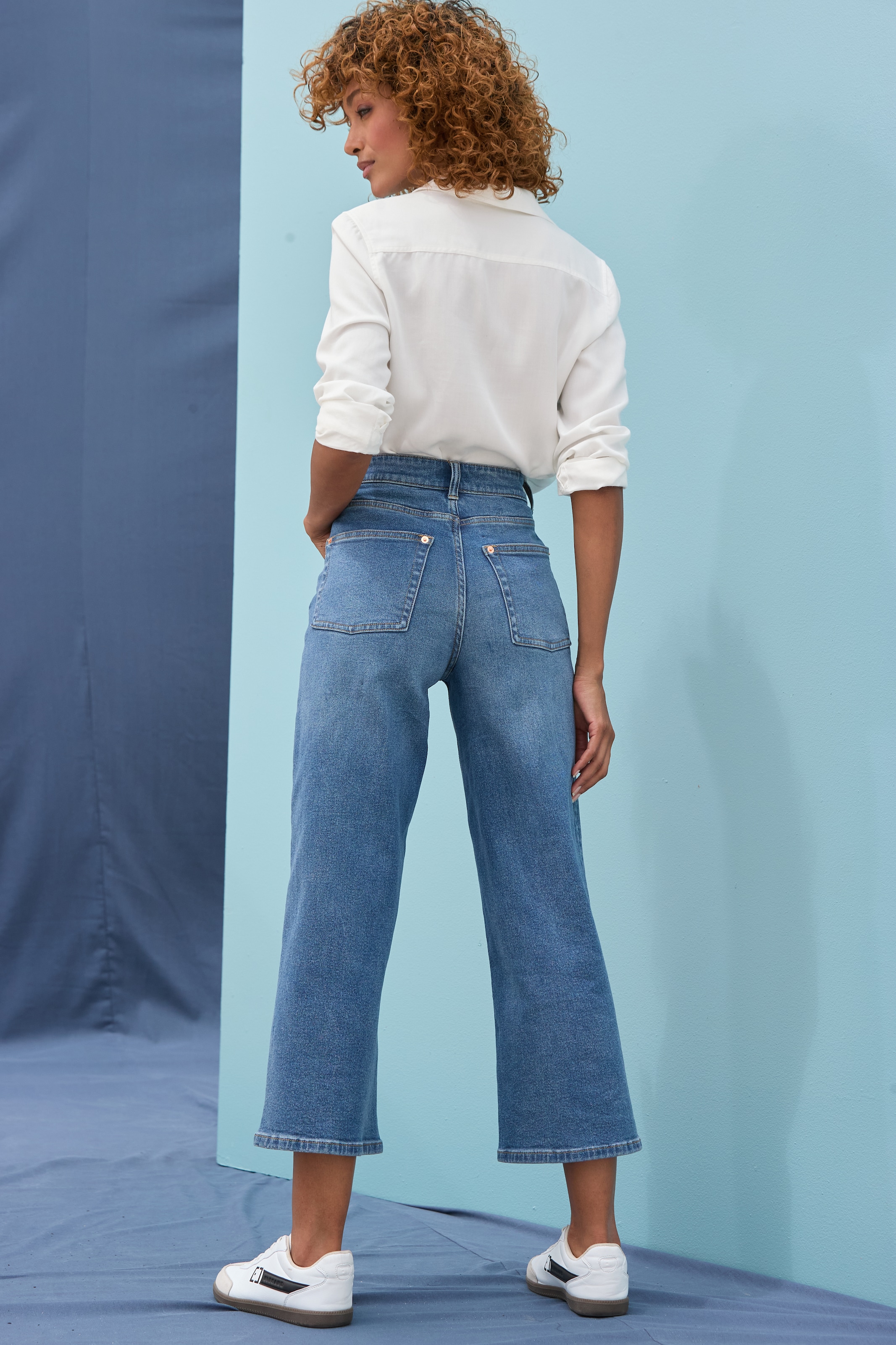 LASCANA Jeans 7/8 , aus Baumwoll-Denim, Straight-Leg

