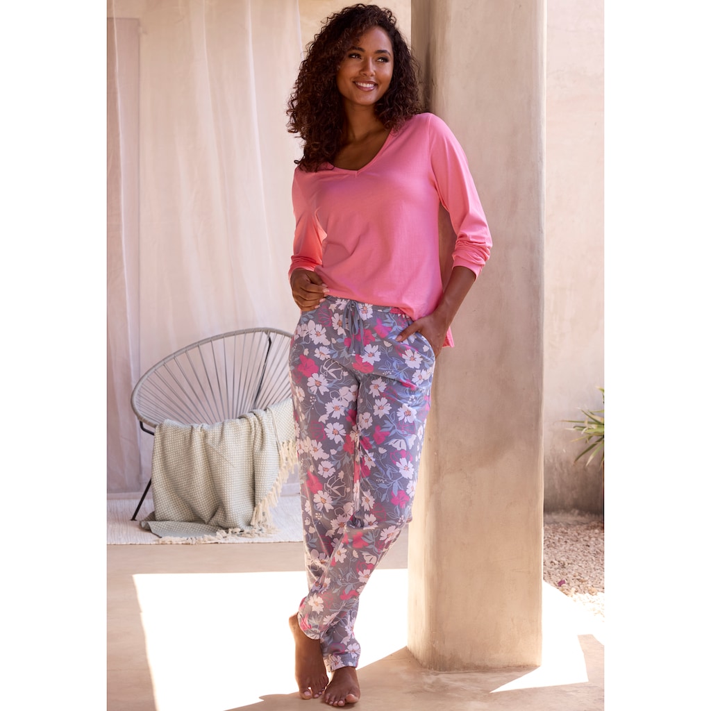 Vivance Dreams Pyjamahose, mit schönem Alloverdruck