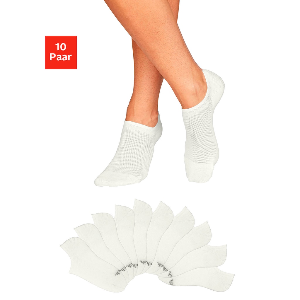 Bench. Sneakersocken, (Packung, 10 Paar), mit Pikeestruktur