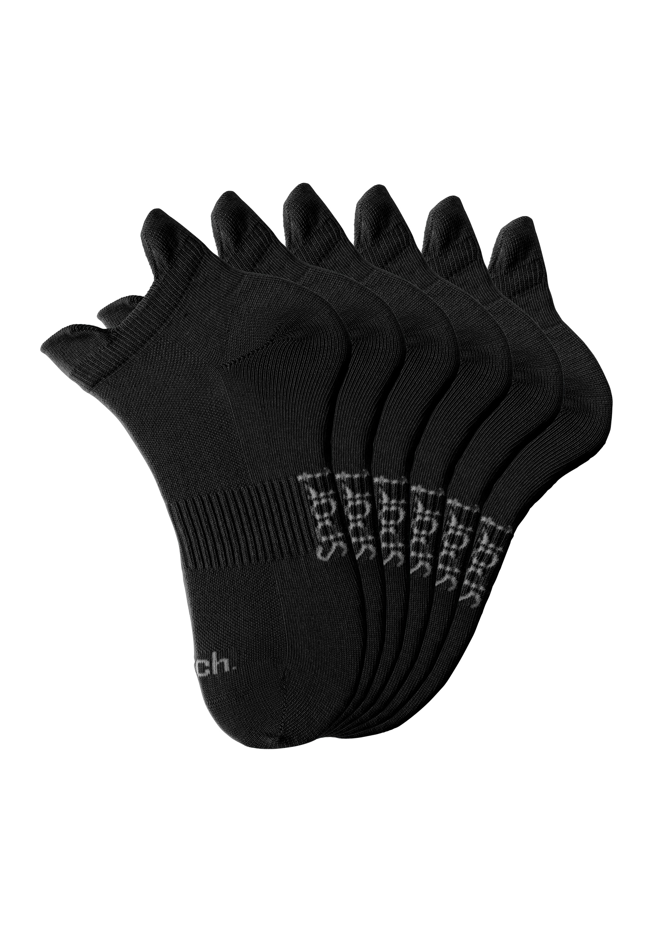 Bench. Sneakersocken Packung, 6 Paar tlg. mit feiner Mesh Konstruktion und Mittelfußgummi