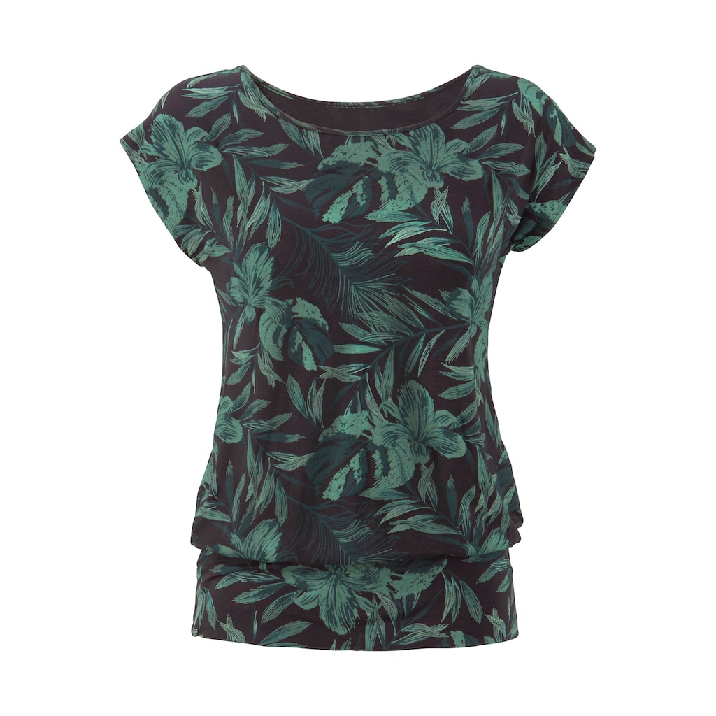 LASCANA Longshirt »mit breitem Bund«, aus weichem Viskose-Stretch