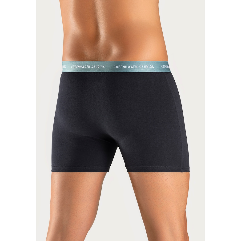 Copenhagen Studios Boxer »Boxershorts für Herren«, (3 St.), mit längerem Bein und Logobund