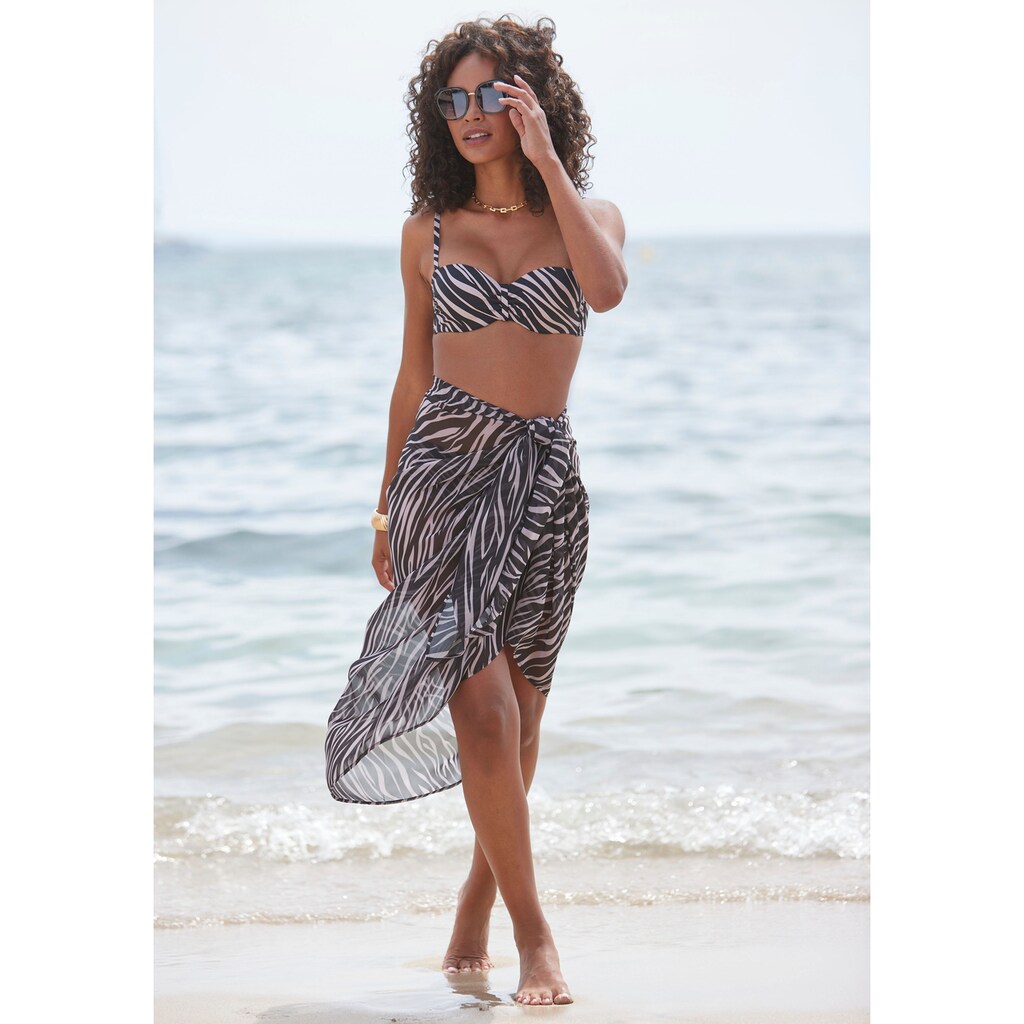 LASCANA Strandrock, mit Zebradruck