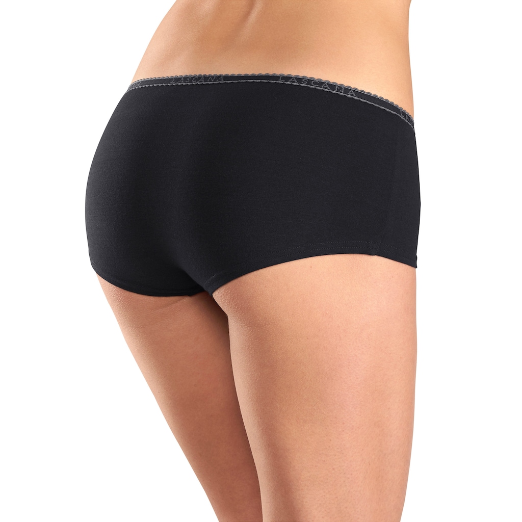 LASCANA Panty, (4er-Pack), aus elastischer Baumwoll-Qualität