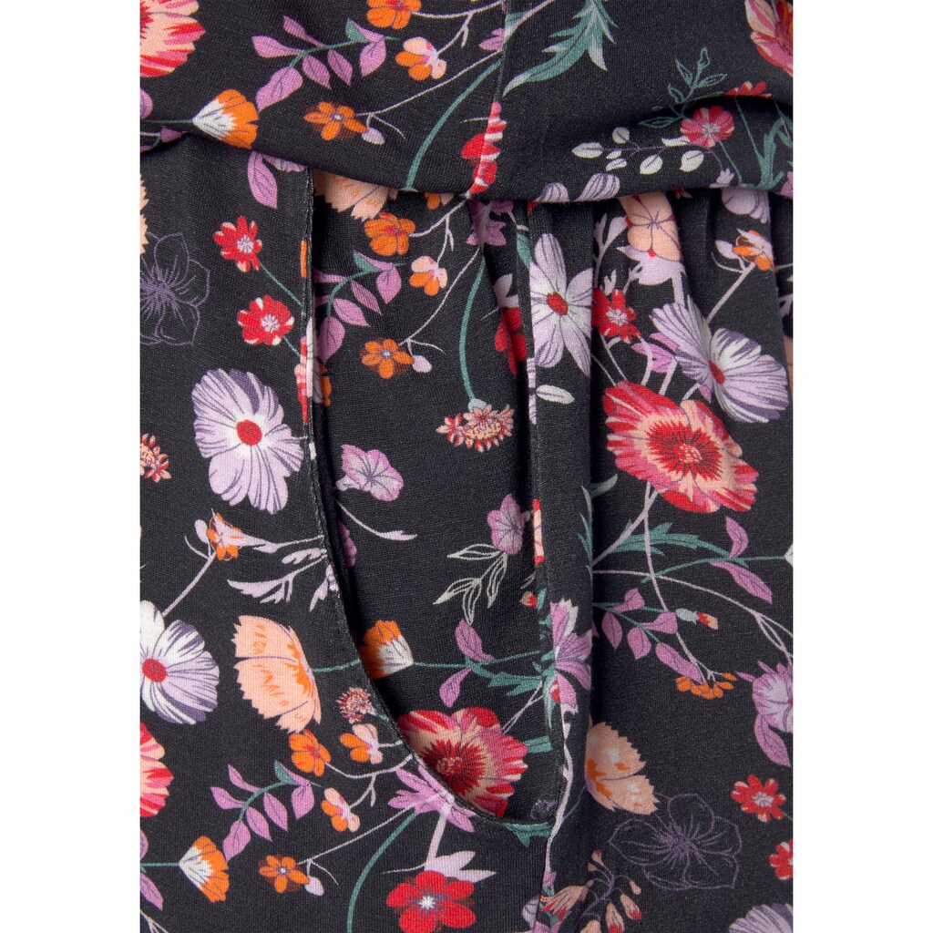 LASCANA Kurzoverall, mit Blumendruck