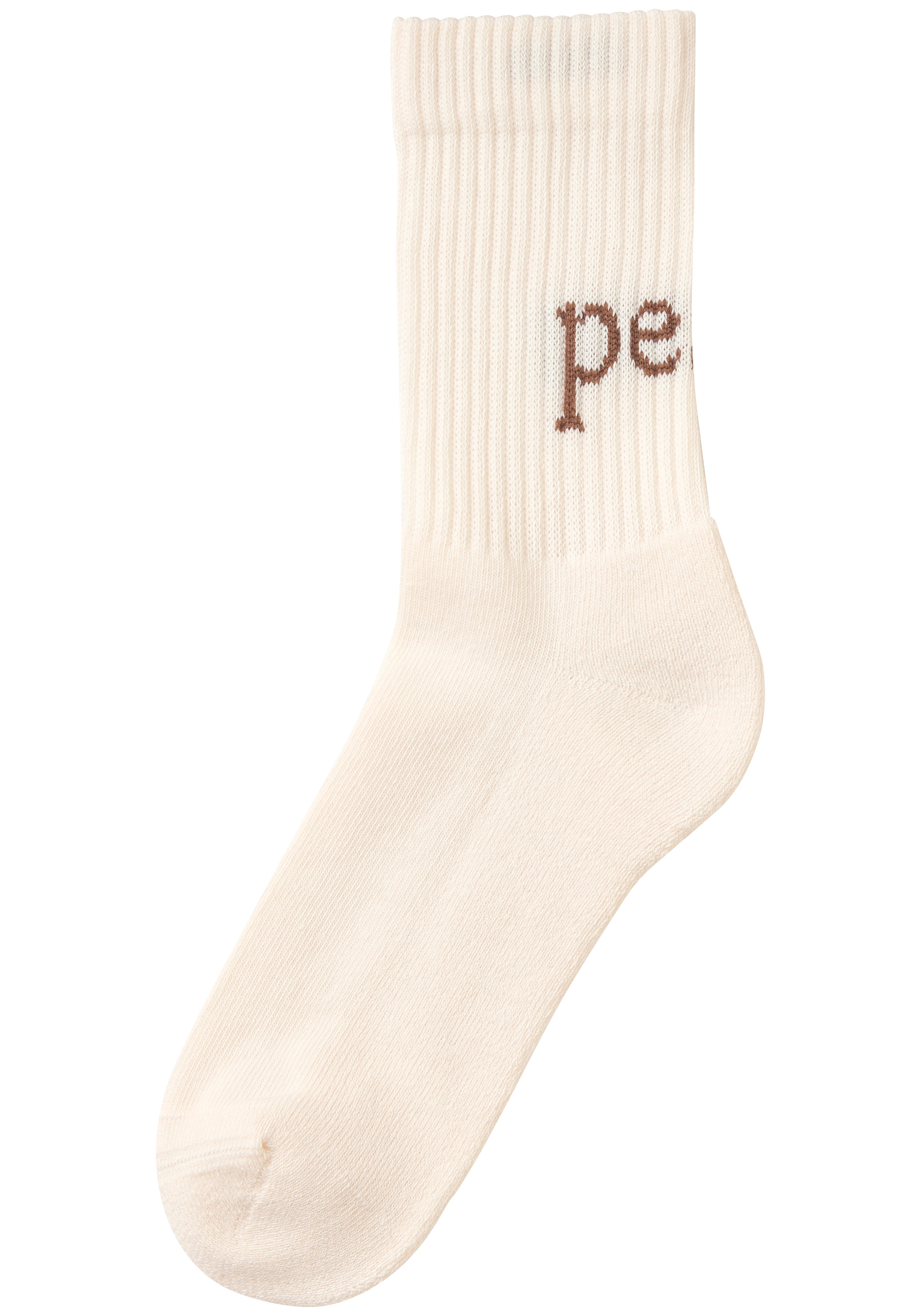 H.I.S Chaussettes de tennis »Damen Sportsocken daily socks« Paquet, 7 Couple tlg. avec du molleton bouclé au pied et des inscriptions attrayantes