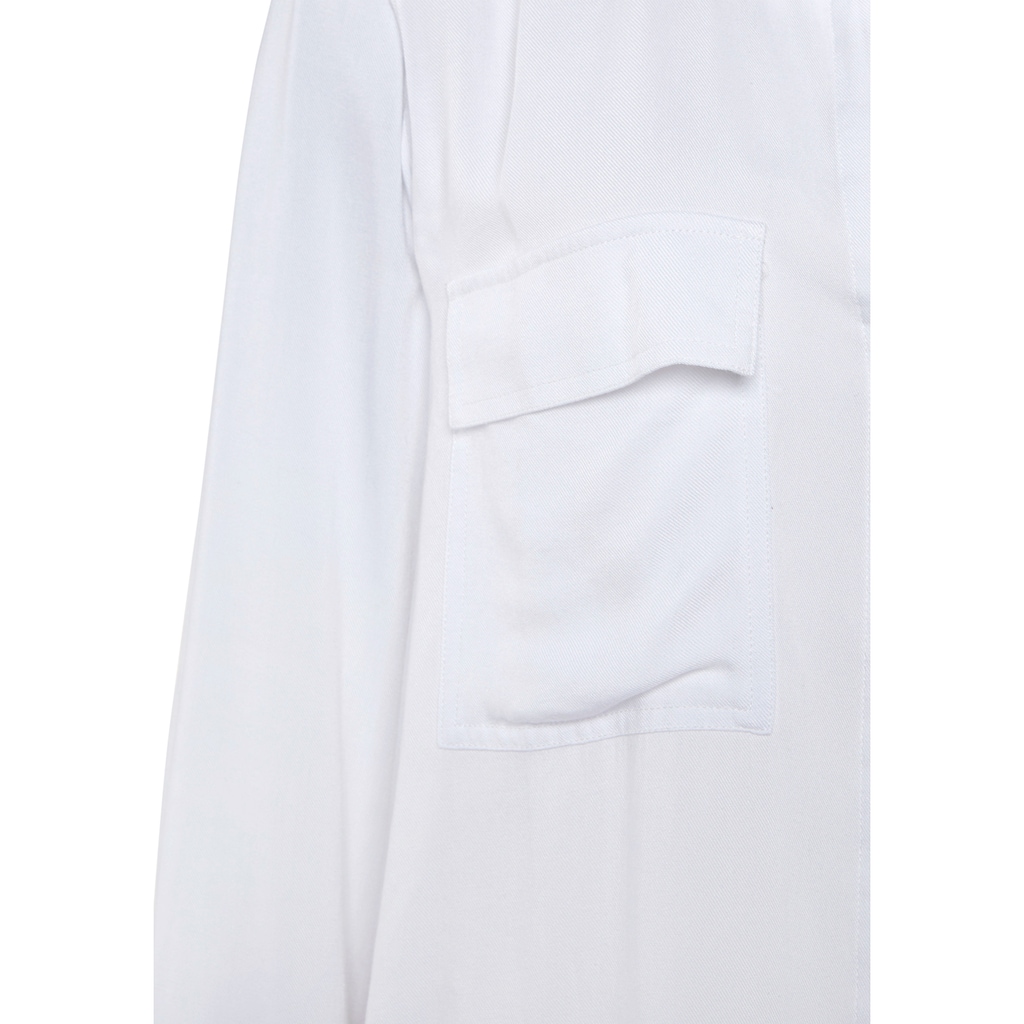 Vivance Hemdbluse, aus softer Lyocellqualität, luftige Damenbluse, casual-chic