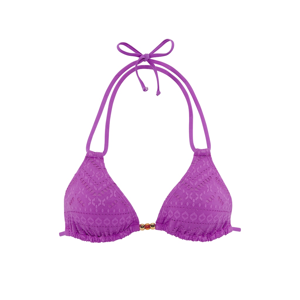 LASCANA Triangel-Bikini-Top »Omara«, mit Lochstickerei