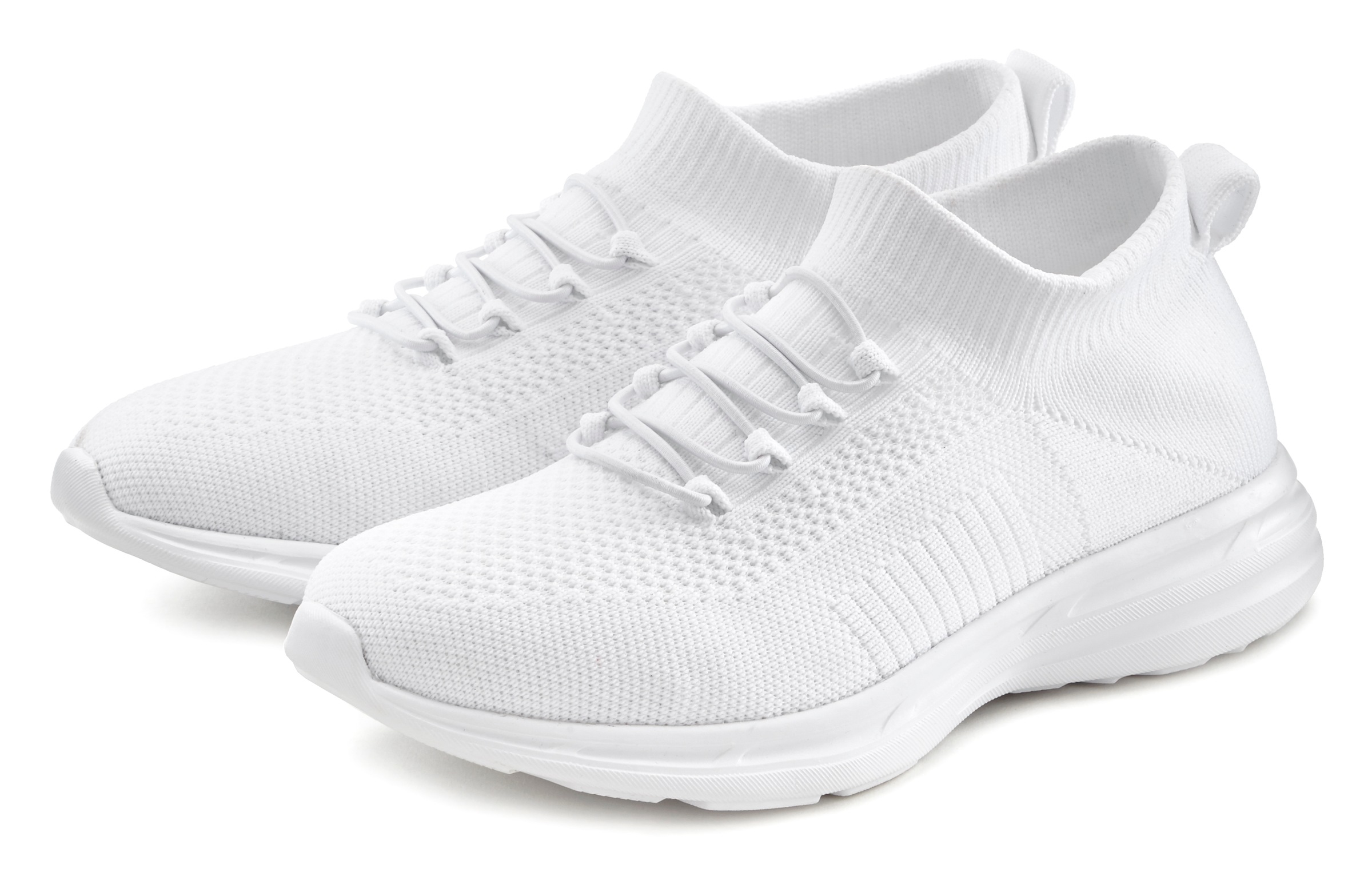 LASCANA Sneaker »Slipper, Halbschuh, ultraleicht und bequem,« zum Reinschlüpfen mit elastischen Schnürbändern VEGAN