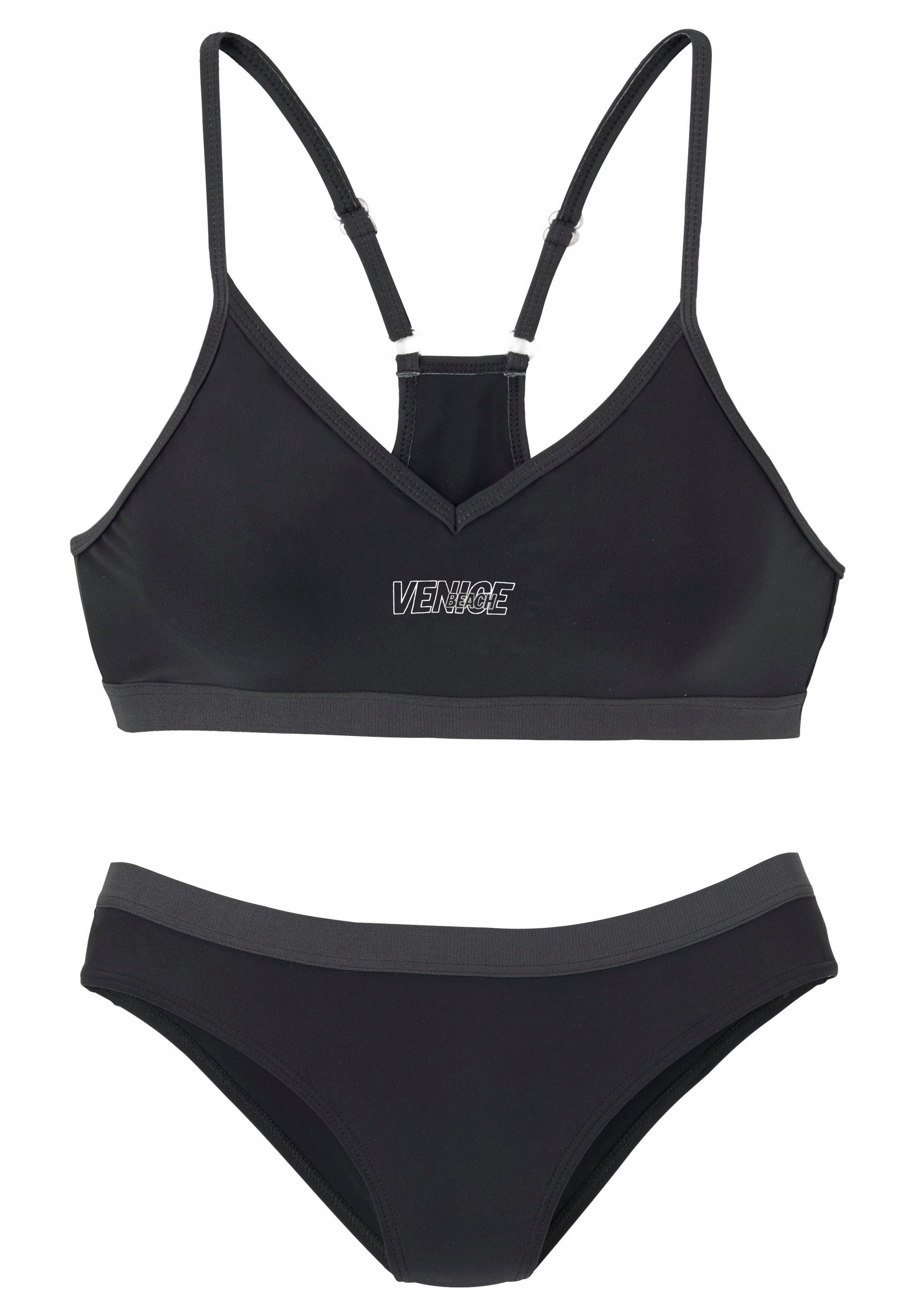 Venice Beach Bustier-Bikini mit abgetönten Details