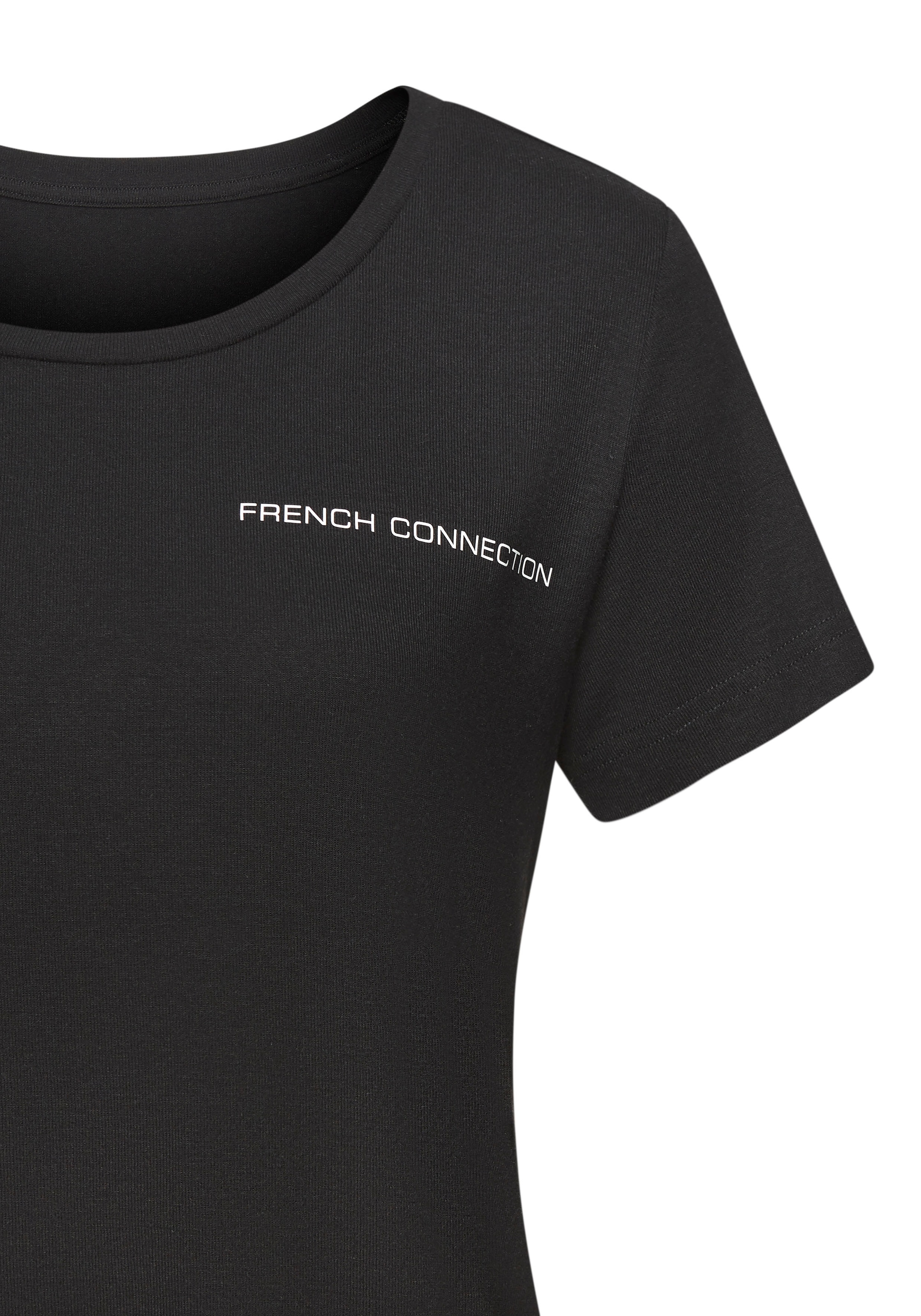 French Connection T-Shirt, mit kleinem Logoprint auf der Brust