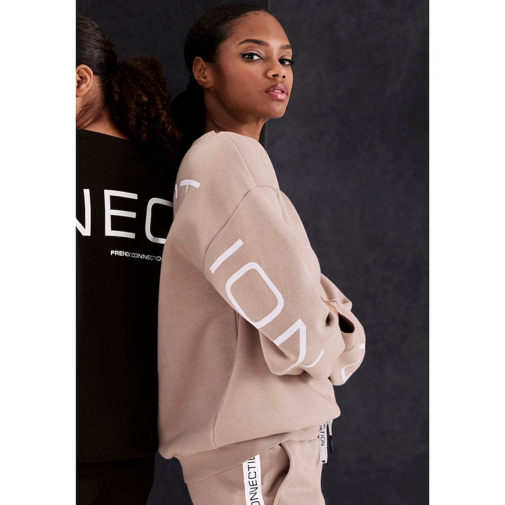 French Connection Sweatshirt, mit grossem Logodruck auf dem Rücken