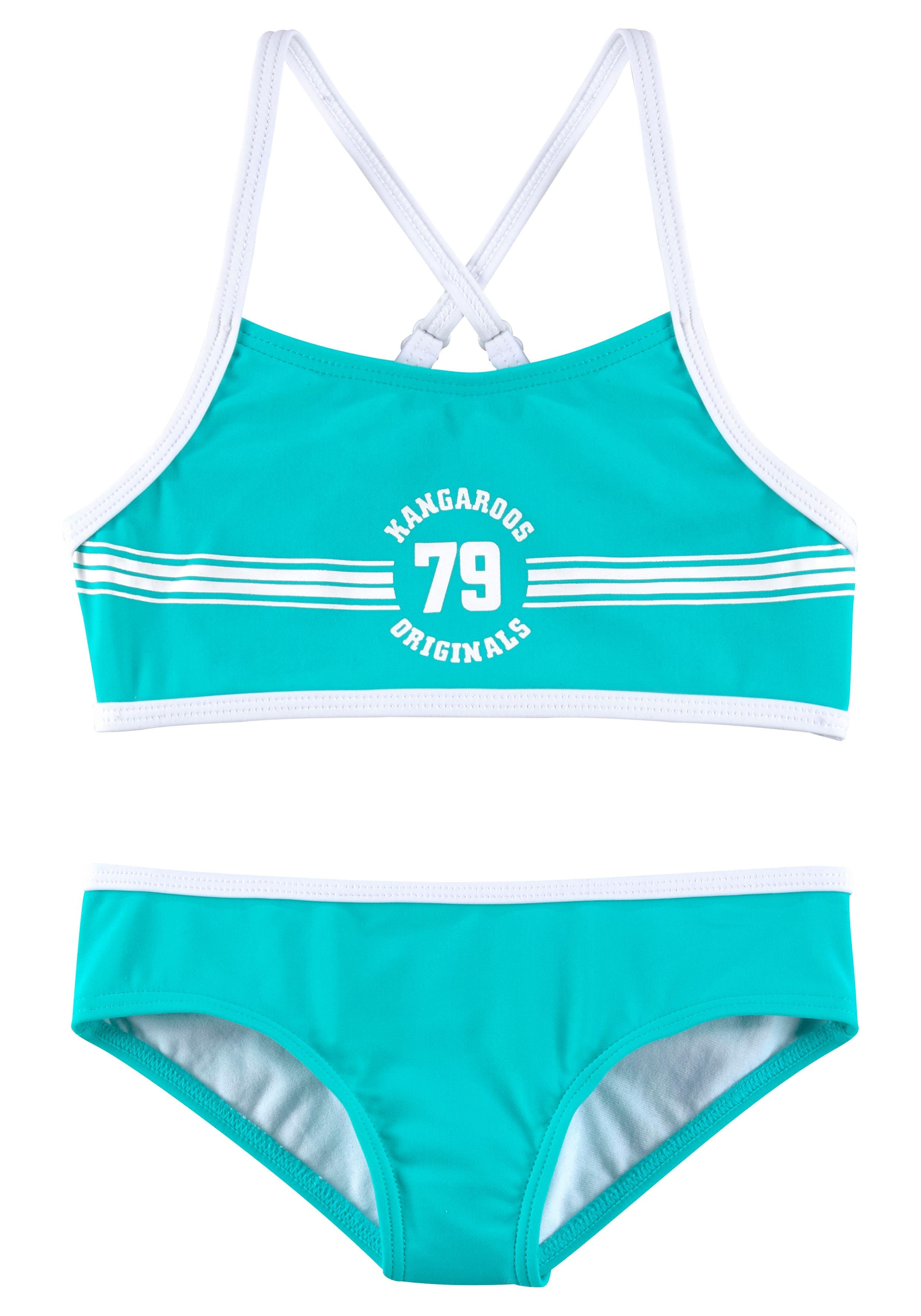 KangaROOS Bustier-Bikini »Sporty« mit sportlichem Frontdruck