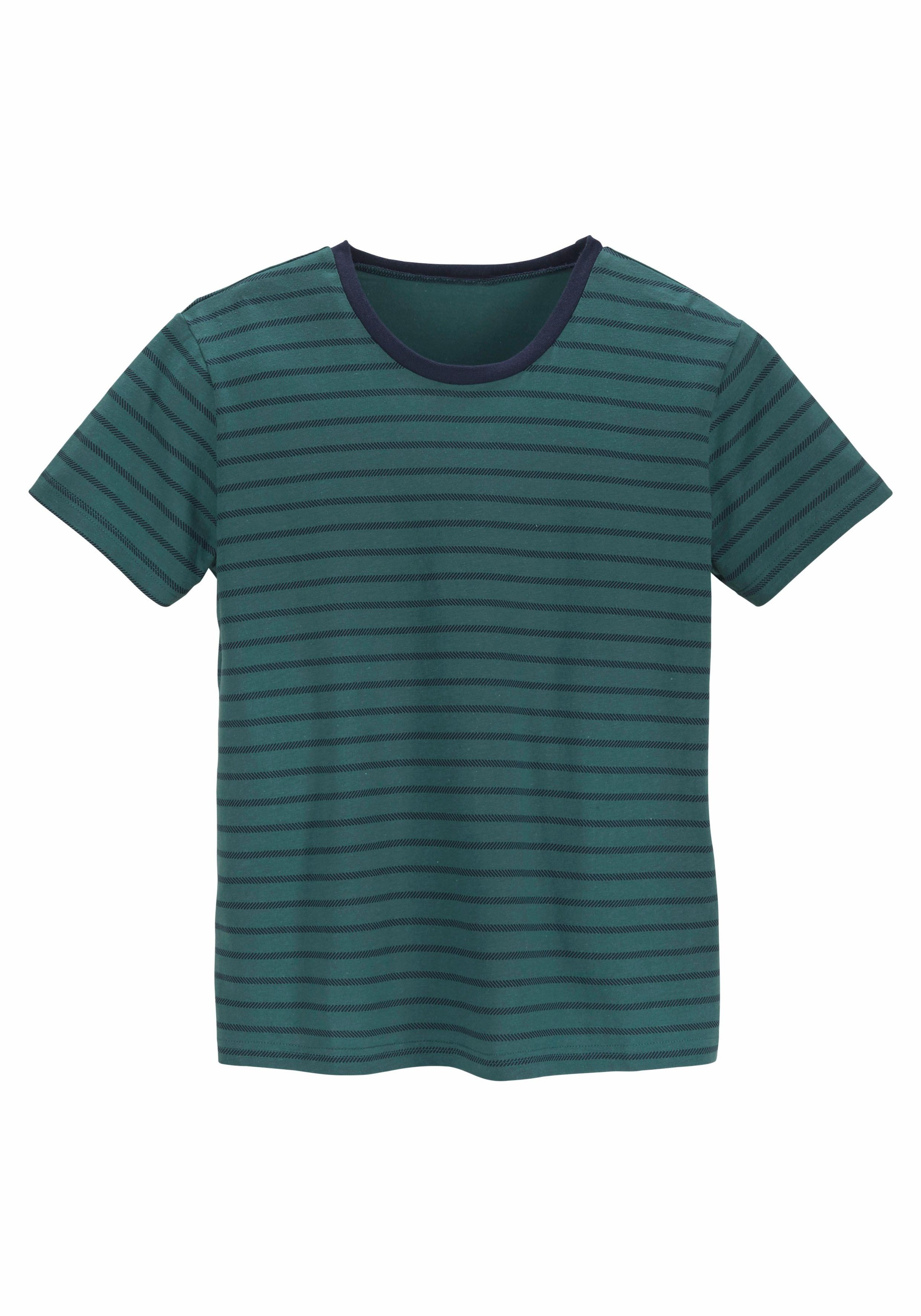 le jogger® Pyjama 1 Stück, 2 tlg. Schlafanzug mit gestreiftem Oberteil