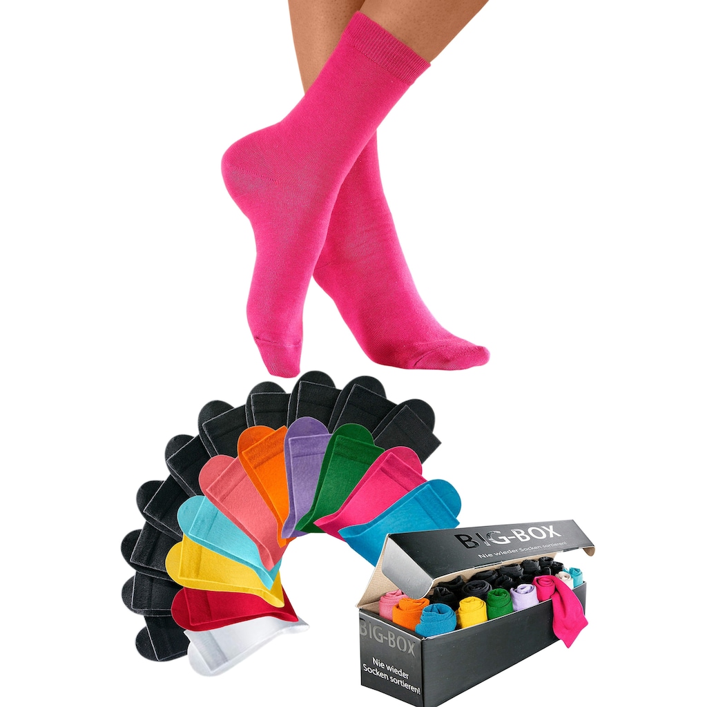 Go in Basicsocken, (Box, 20 Paar), in der grossen Big-Box