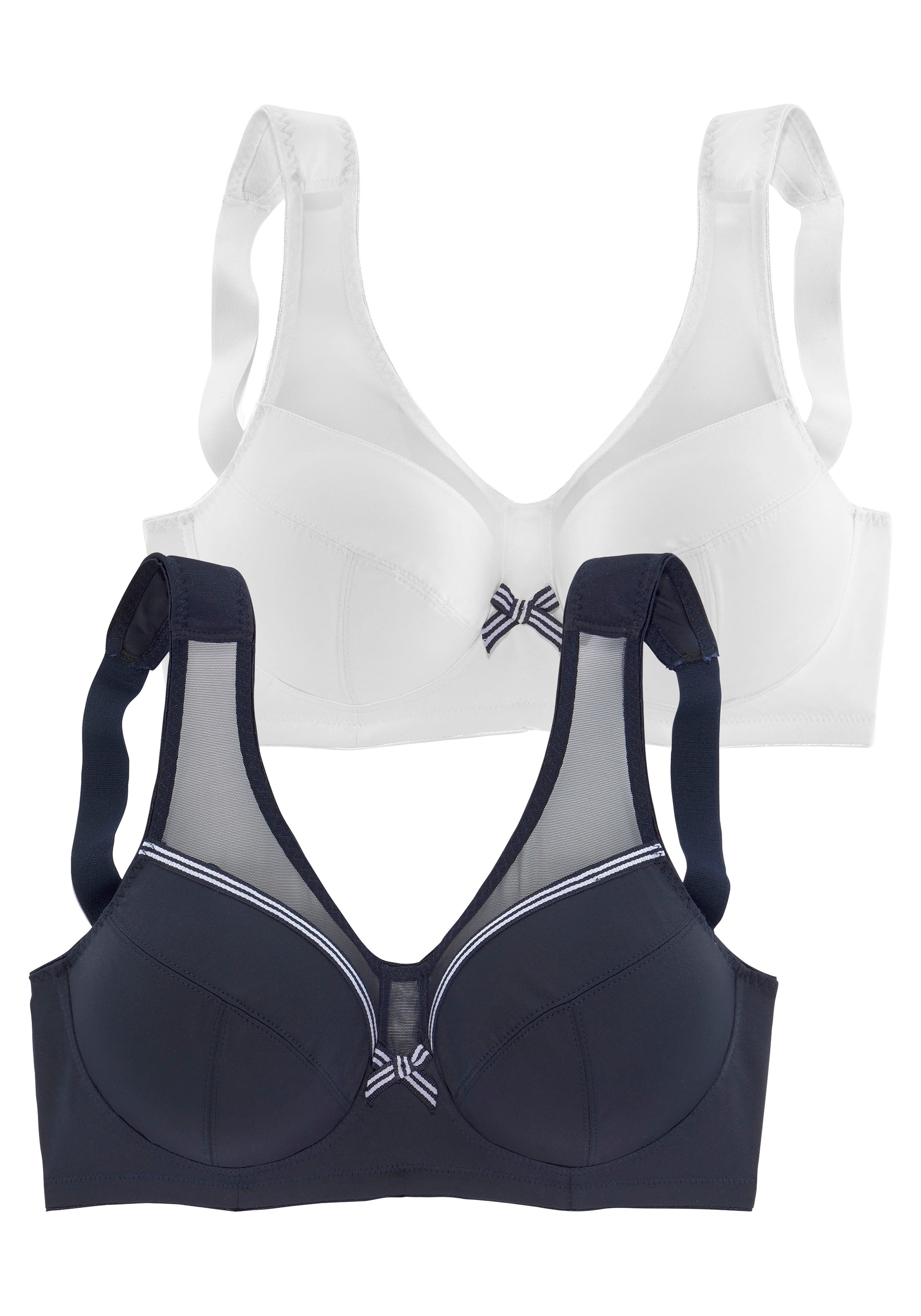 petite fleur by Lascana Entlastungs-BH Packung, ohne Bügel mit breiten, wattierten Trägern– ideal für grosse Grössen