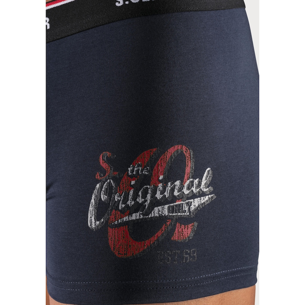 s.Oliver Boxer »Boxershorts für Herren«, (Packung, 3 St.), mit Print auf dem Bein