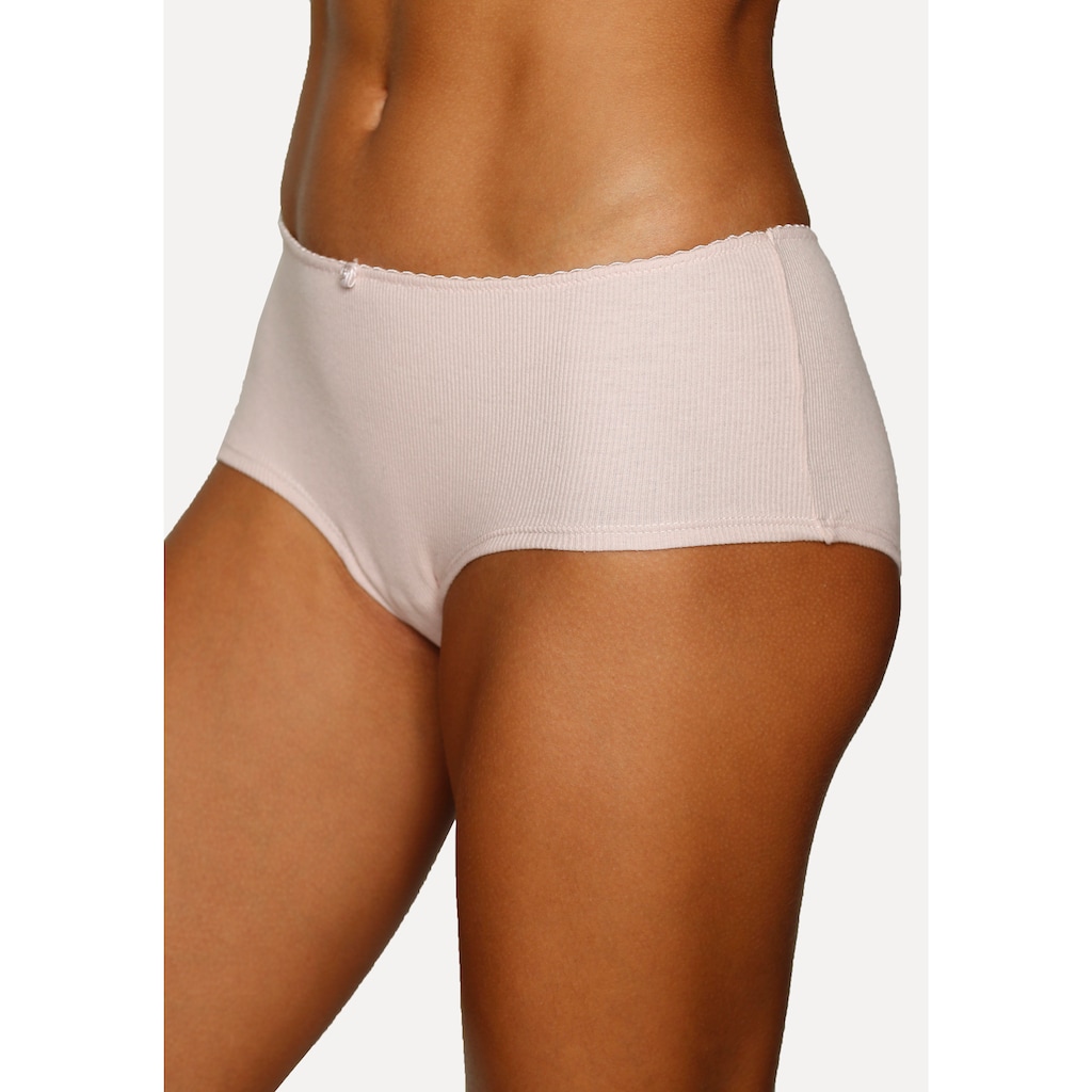 Vivance Panty, (3er-Pack), aus weicher und elastischer Rippware, mit zartem Röschen vorn