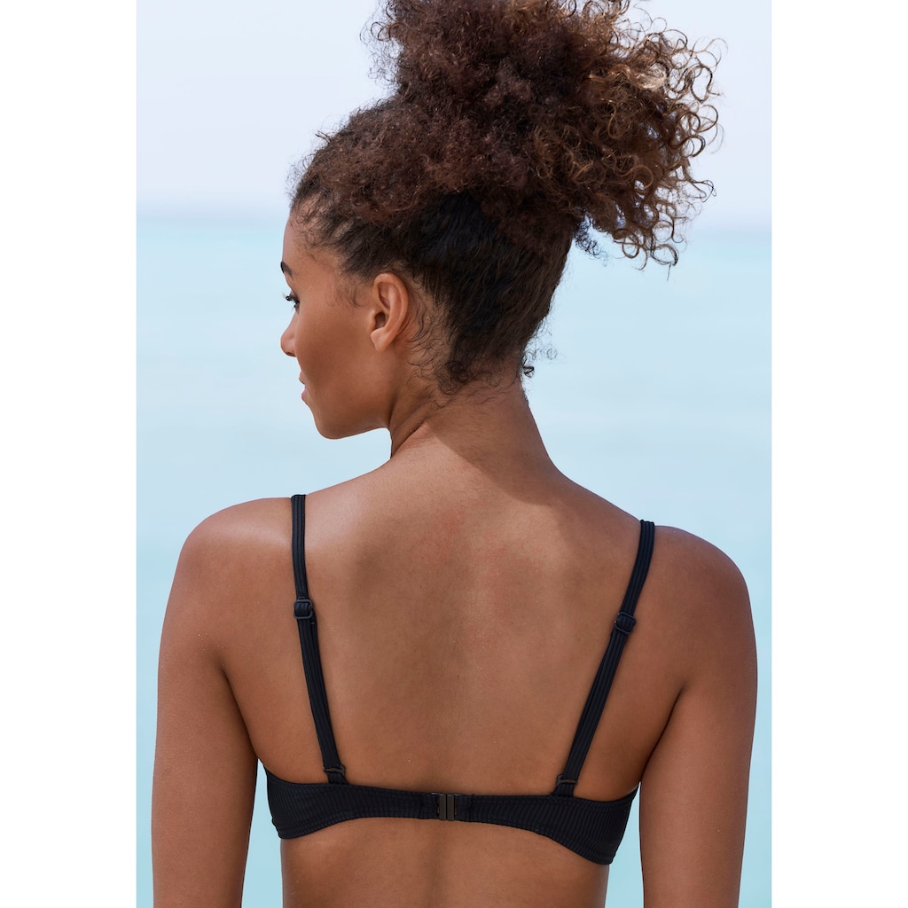 Venice Beach Bandeau-Bikini-Top »Lucky«, aus gerippter Strukturware