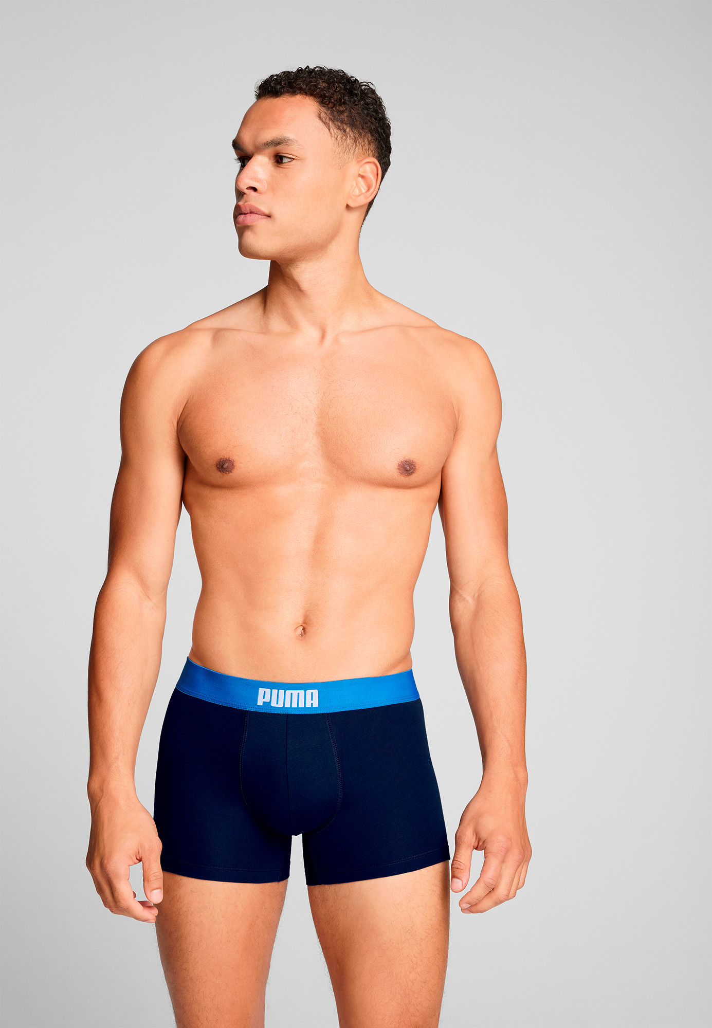 PUMA Boxershorts »PUMA MEN EVERYDAY PLACED LOGO BOXERS 2P« Packung, 2er Pack,  mit Logo Webbund