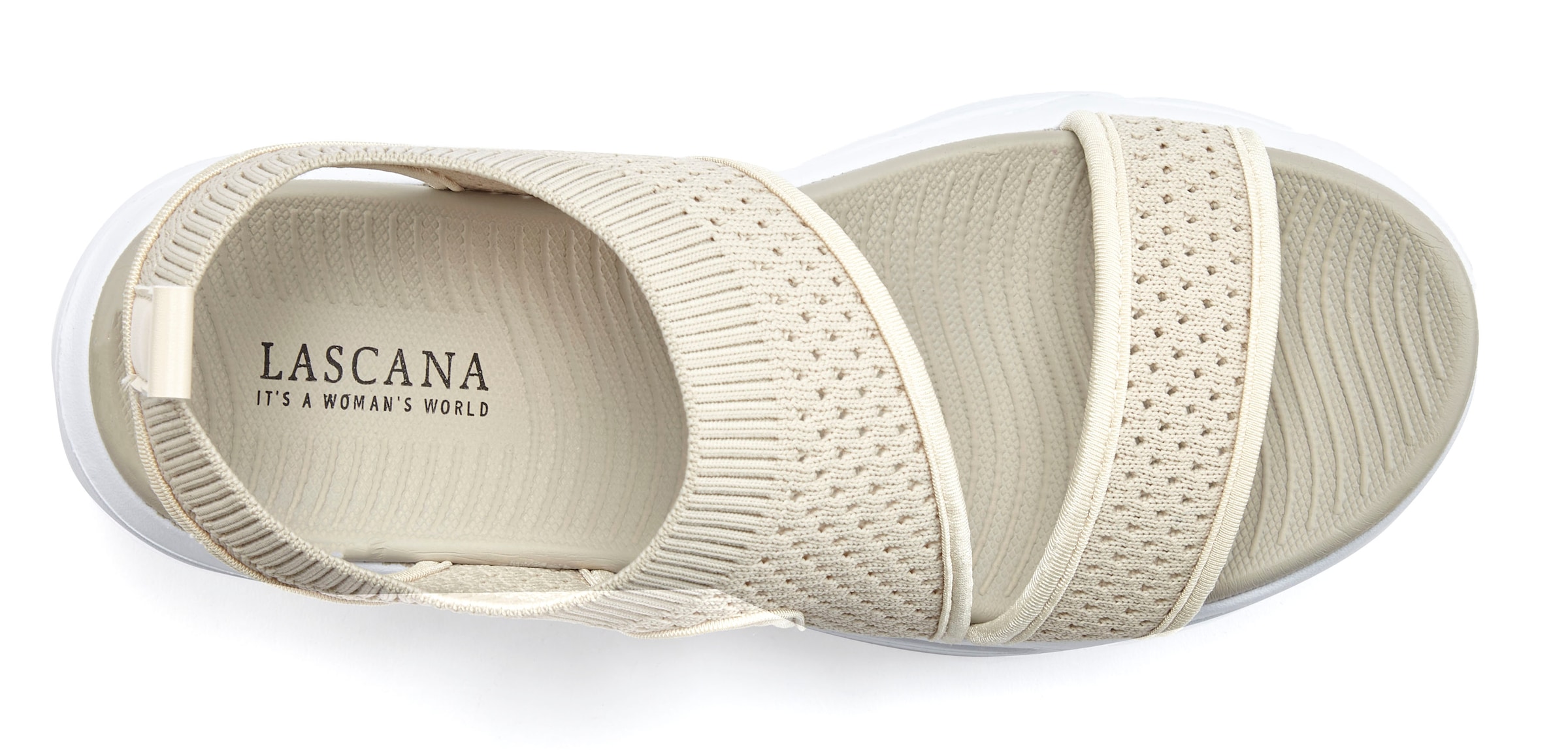 LASCANA Sandale »Sommerschuh«, Sandalette, Sommerschuh aus elastischem Textil besonders leicht VEGAN