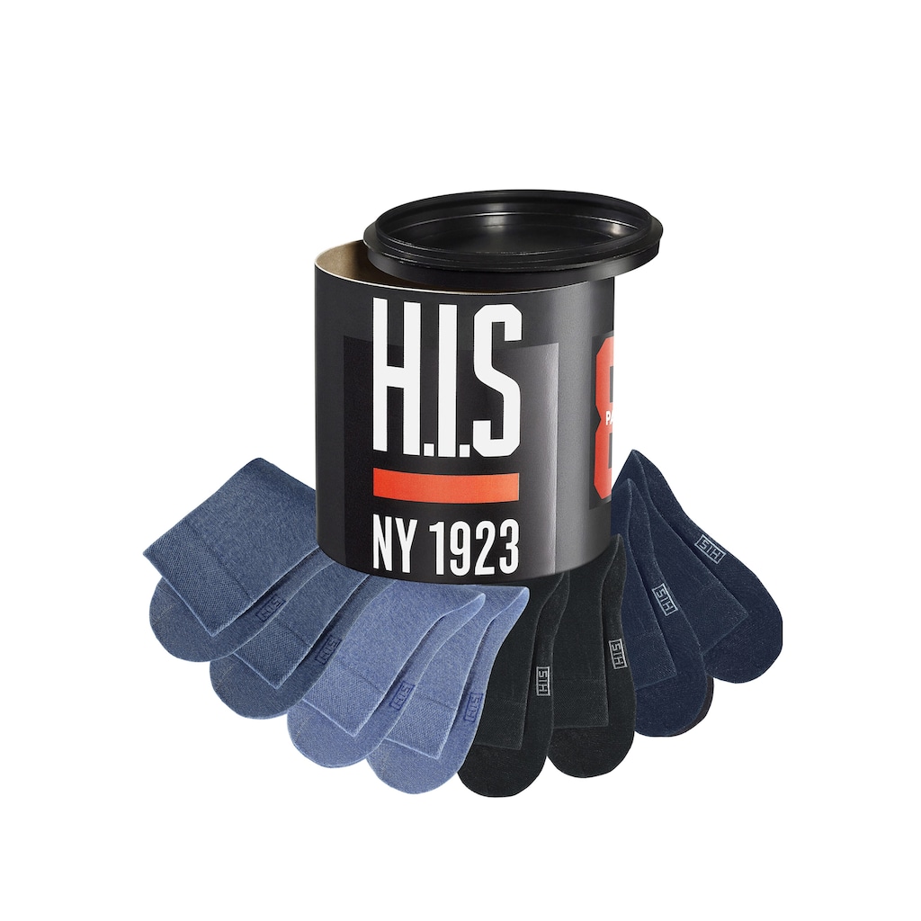 H.I.S Socken, (Dose, 8 Paar), in der Geschenkdose